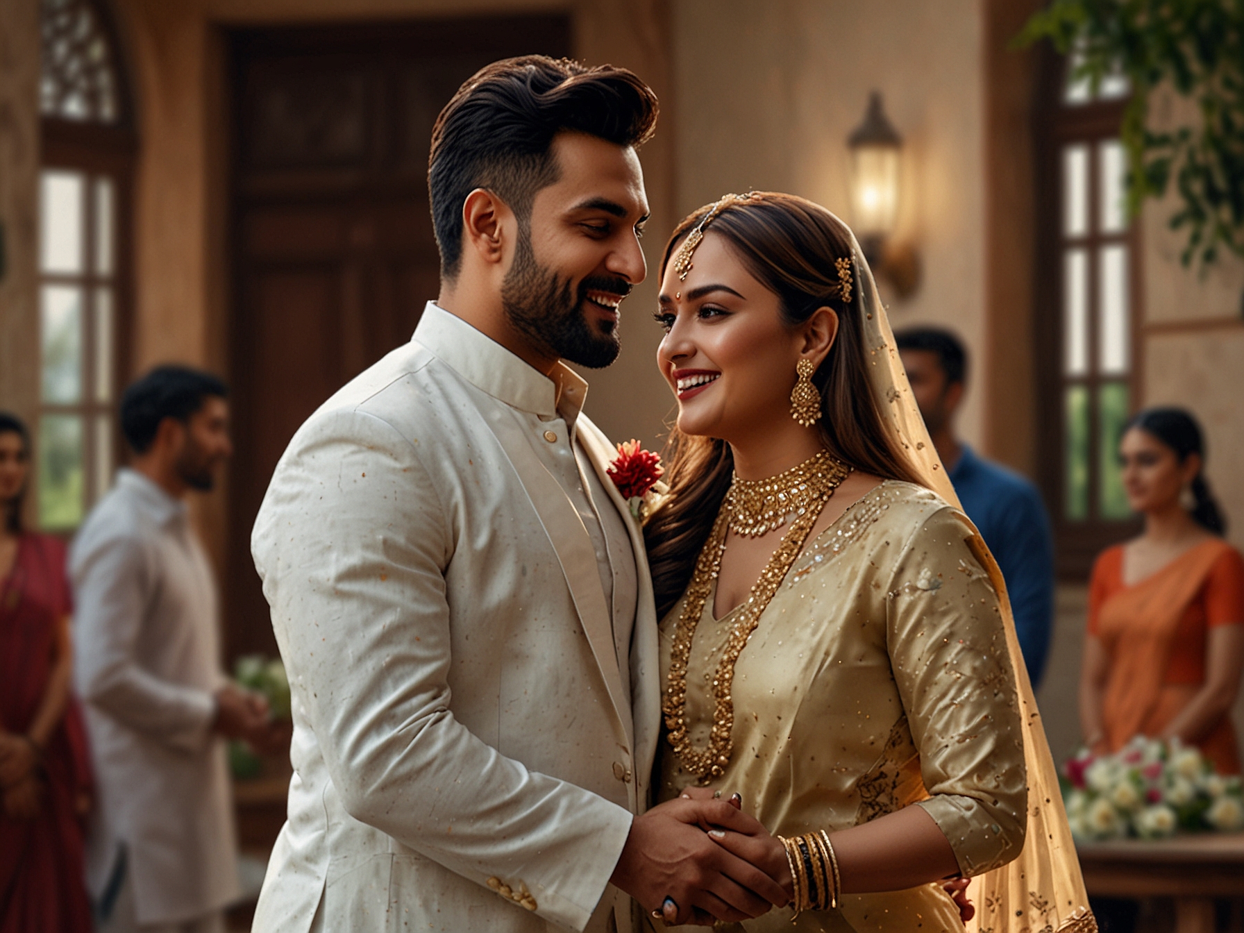 An intimate civil marriage ceremony for Sonakshi Sinha and Zaheer Iqbal, attended by close family and a few friends. The couple opts for simplicity and meaningful moments in their union.