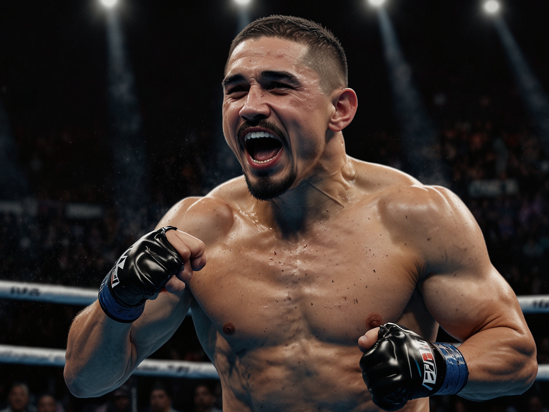 Robert Whittaker celebrates his victory with a powerful round 1 knockout, demonstrating his formidable skills and setting the stage for a much-anticipated showdown with Chimaev.