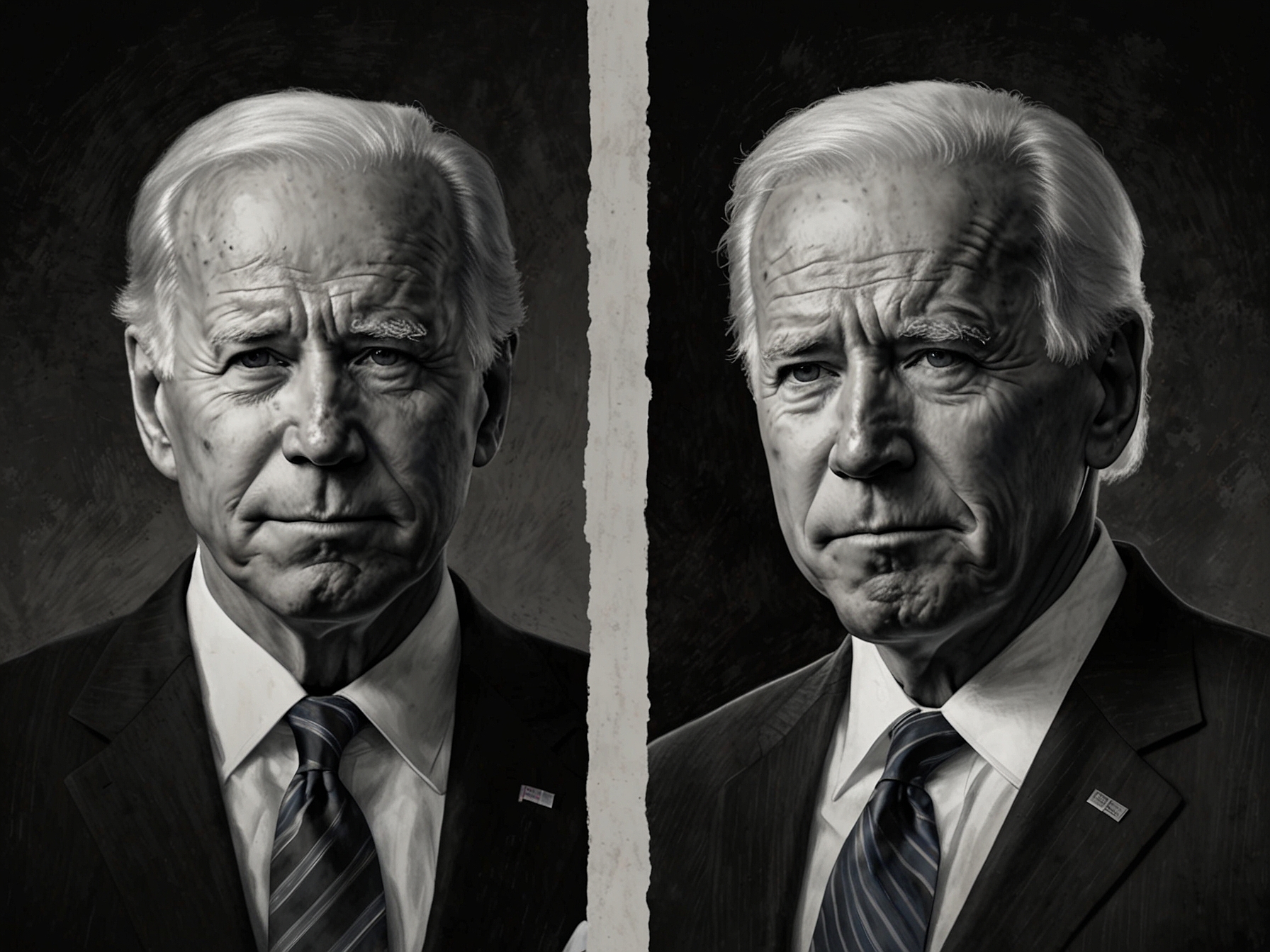 An illustration showing President Joe Biden and former President Donald Trump, highlighting their age and the challenges it poses for their leadership in the modern political landscape.