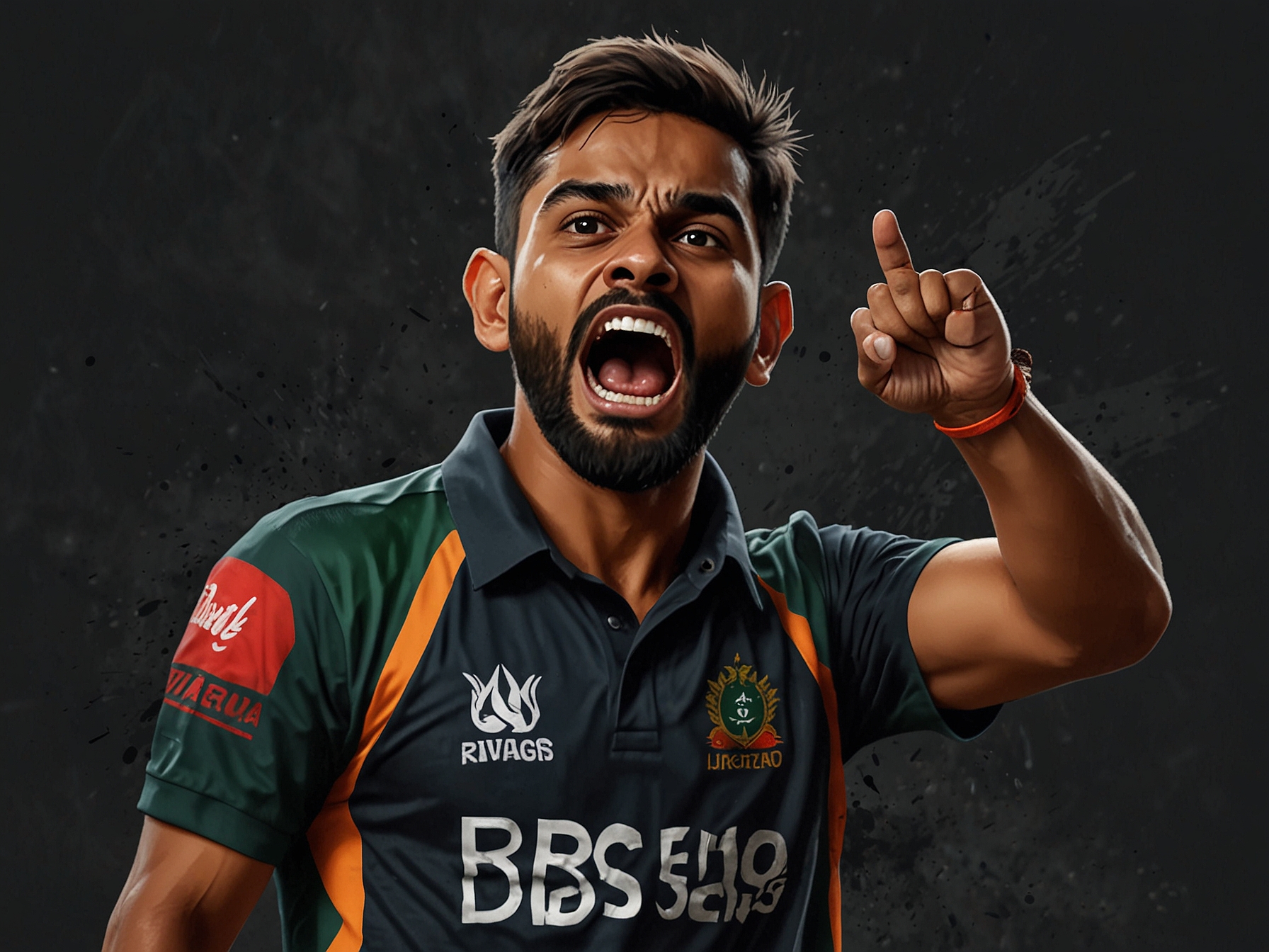 Tanzim Hasan roars with intense emotion after taking Virat Kohli's wicket. The Bangladeshi bowler's powerful send-off, featuring a roar and emphatic gestures, captures the high stakes of the T20 World Cup 2024.