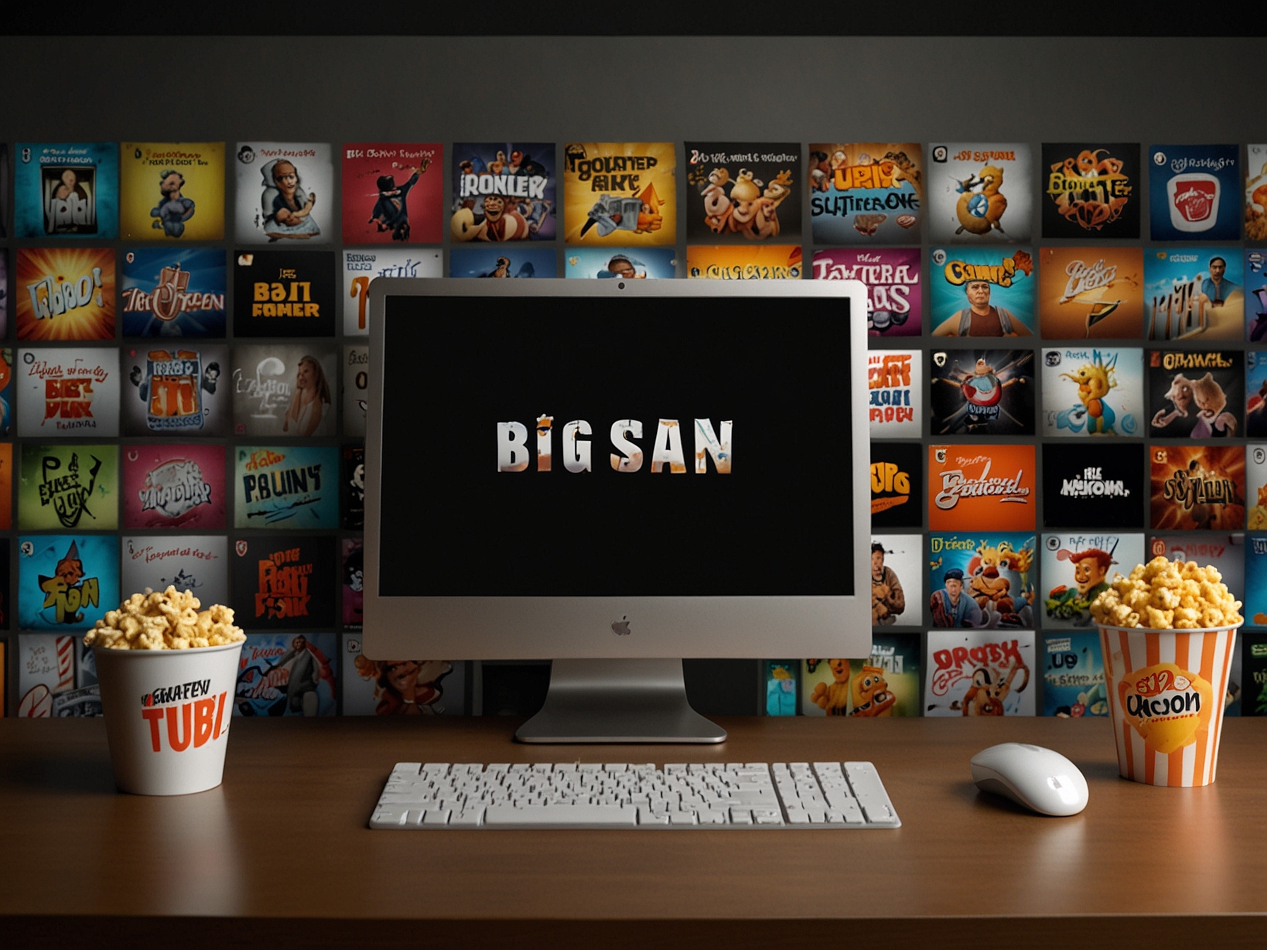 A screenshot of a computer screen displaying various legitimate streaming platforms like Tubi, Crackle, and Popcornflix where 'Big Stan' might be available for free viewing.