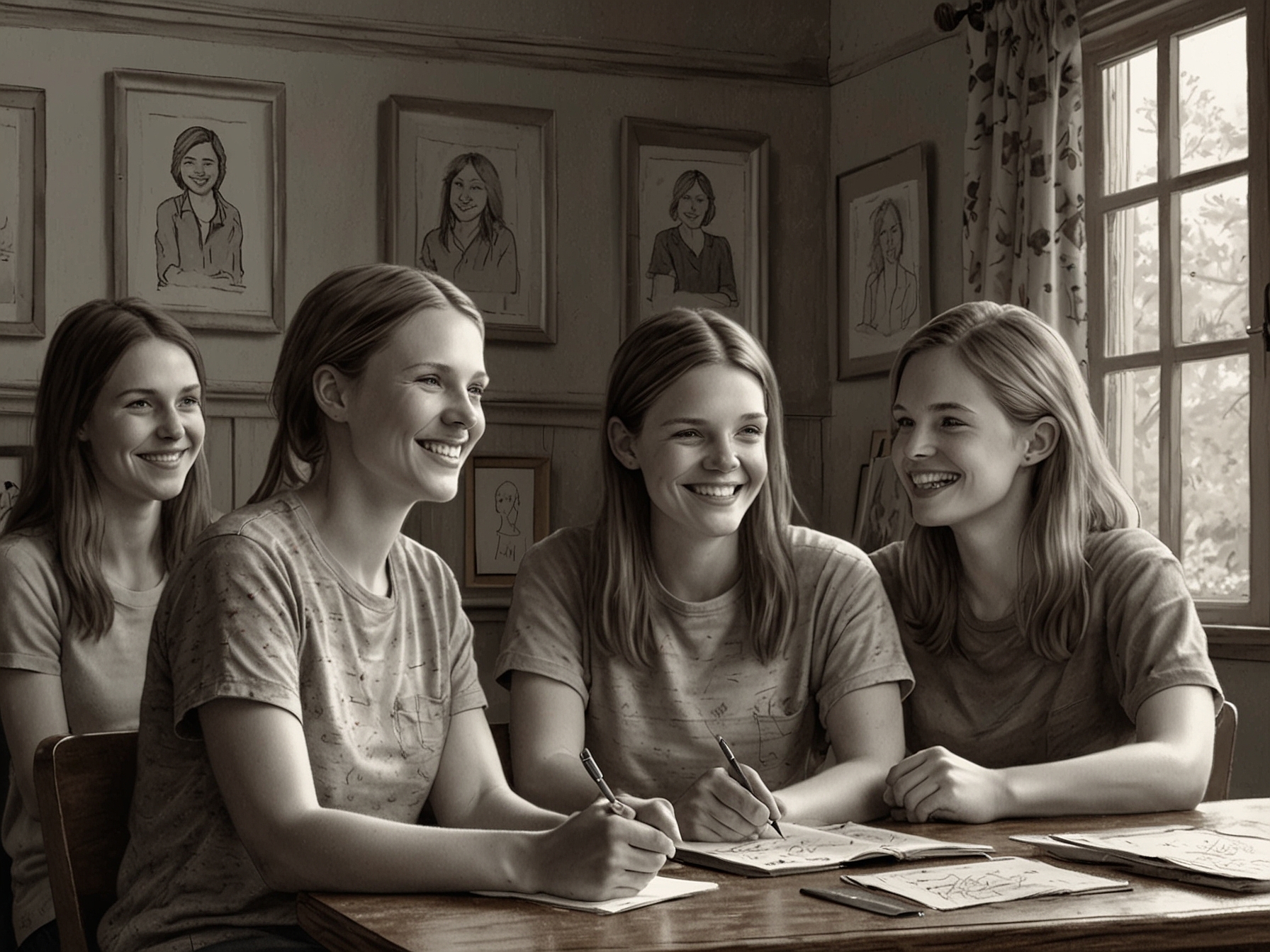 A heartwarming image showing Charlotte Chilton surrounded by supportive friends and family, emphasizing the importance of a strong support network during challenging times.