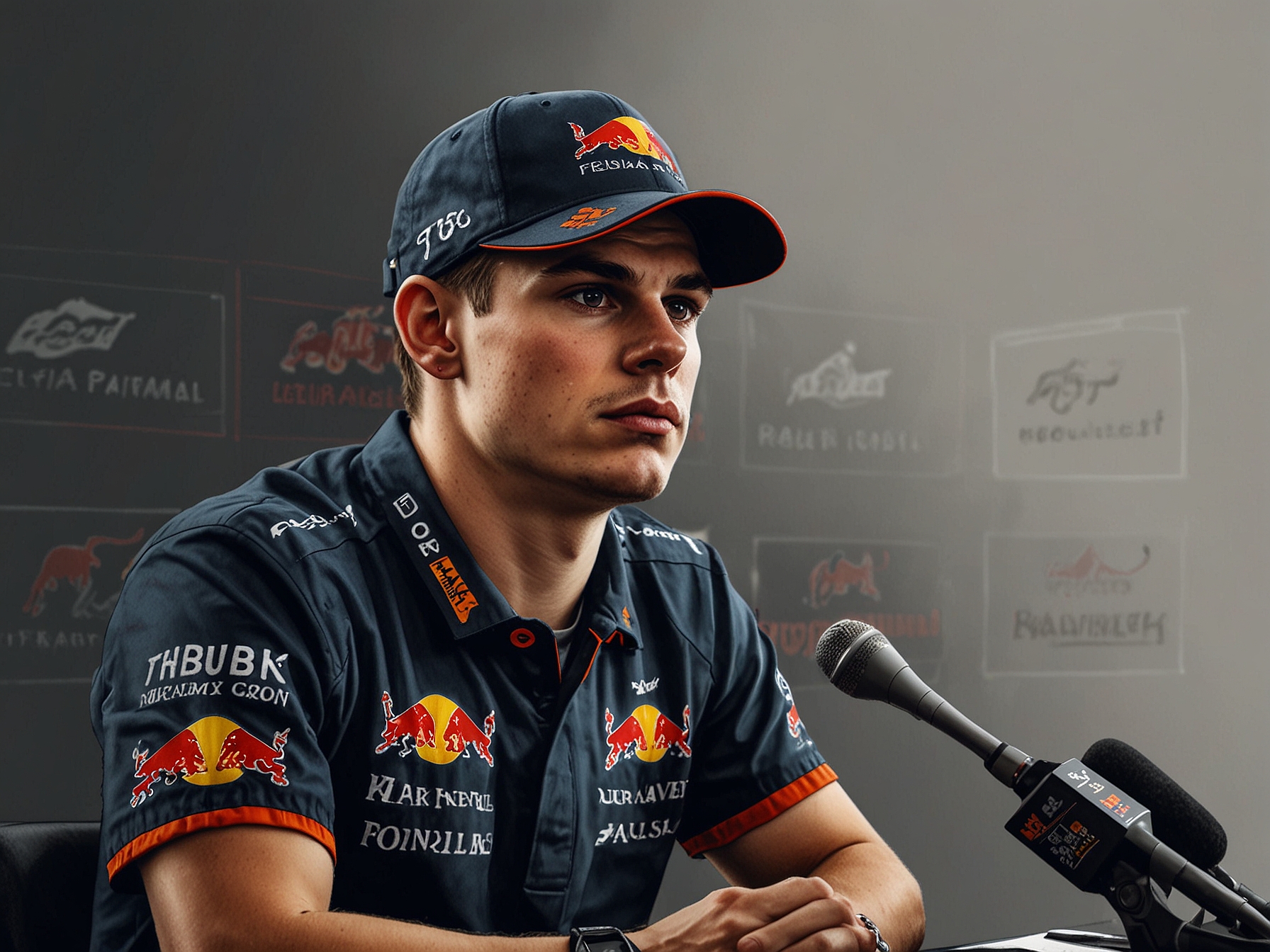 Max Verstappen fiercely addresses the media during a press conference, highlighting his frustration over the British Grand Prix chiefs' remarks that undermined Red Bull Racing’s successes.