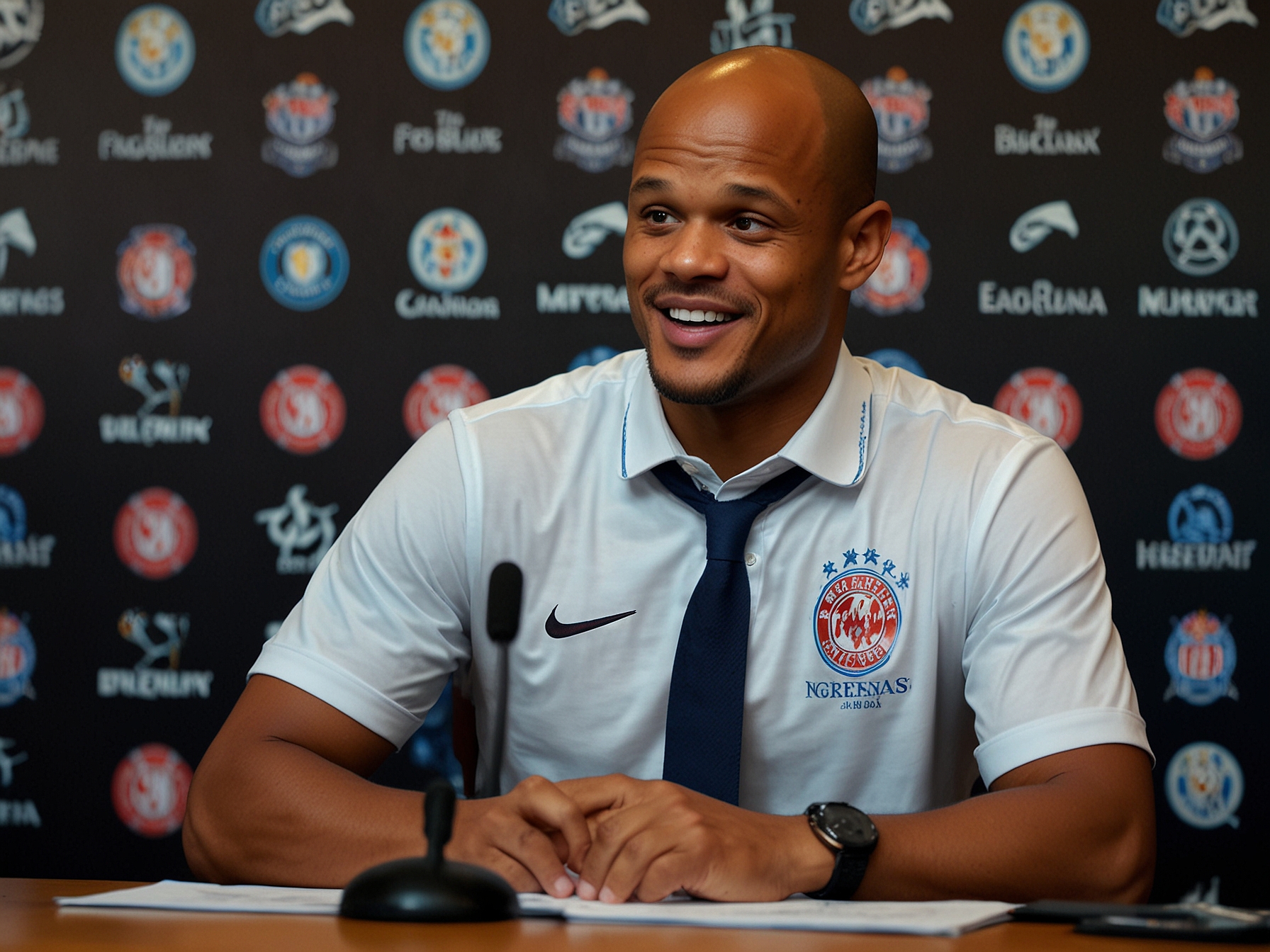 Recently appointed Bayern Munich manager Vincent Kompany discusses strategy at a press conference, highlighting his ambition to reunite with a £50 million-rated Manchester City midfielder.