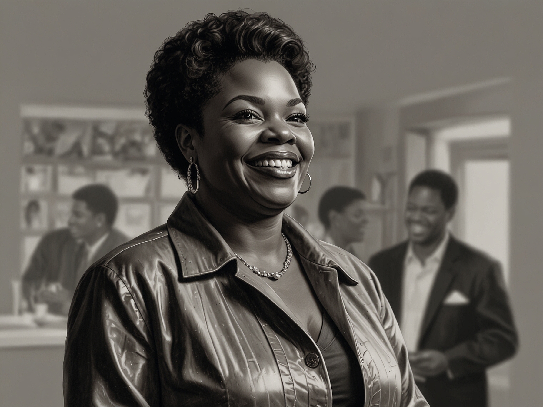 Brenda Edwards engaged in a charitable event, interacting warmly with community members. Her involvement in such causes showcases the fulfilling and busy life she leads without a romantic partner.