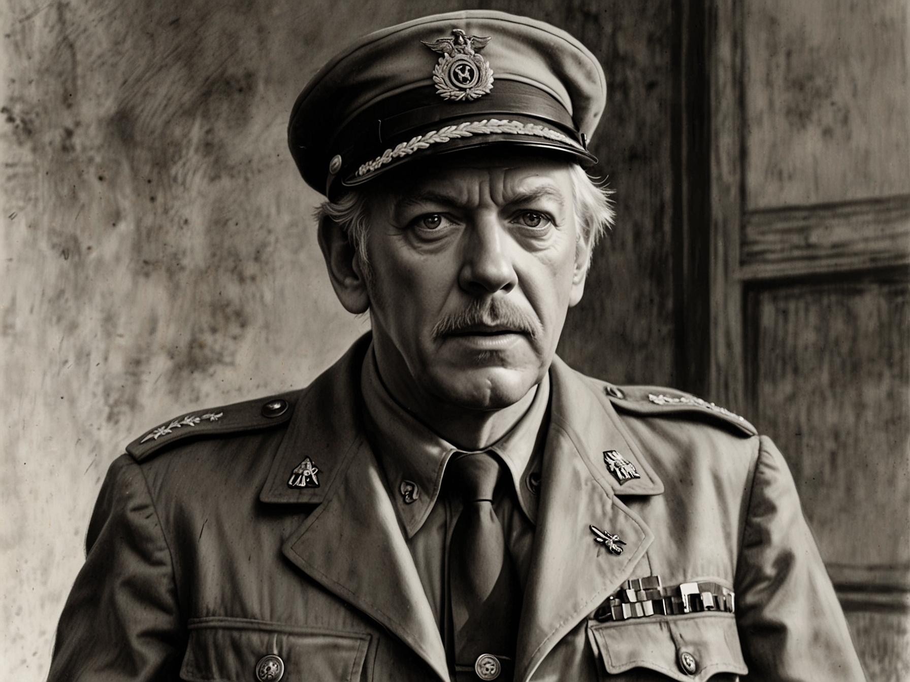 Donald Sutherland as Vernon L. Pinkley in a scene from 'The Dirty Dozen.' His humorous and human touch in this breakout role helped the film become a massive success.