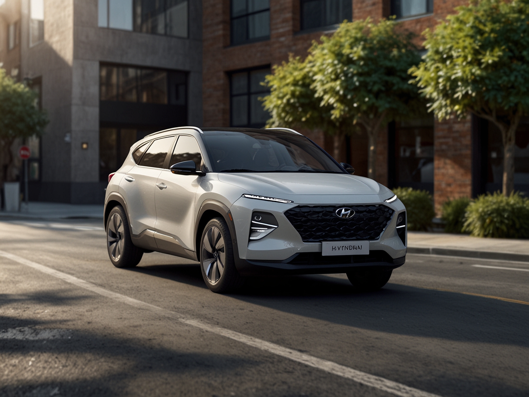The new Hyundai EV is designed with eco-friendly materials and features a battery that provides 221 miles per charge, making it ideal for both daily commutes and long journeys.