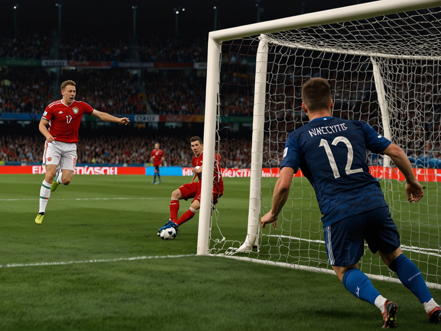 Kevin Csoboth's dramatic 100th-minute goal for Hungary against Scotland, a moment that kept Hungary's EURO 2024 hopes alive and led to Scotland's elimination from the tournament.
