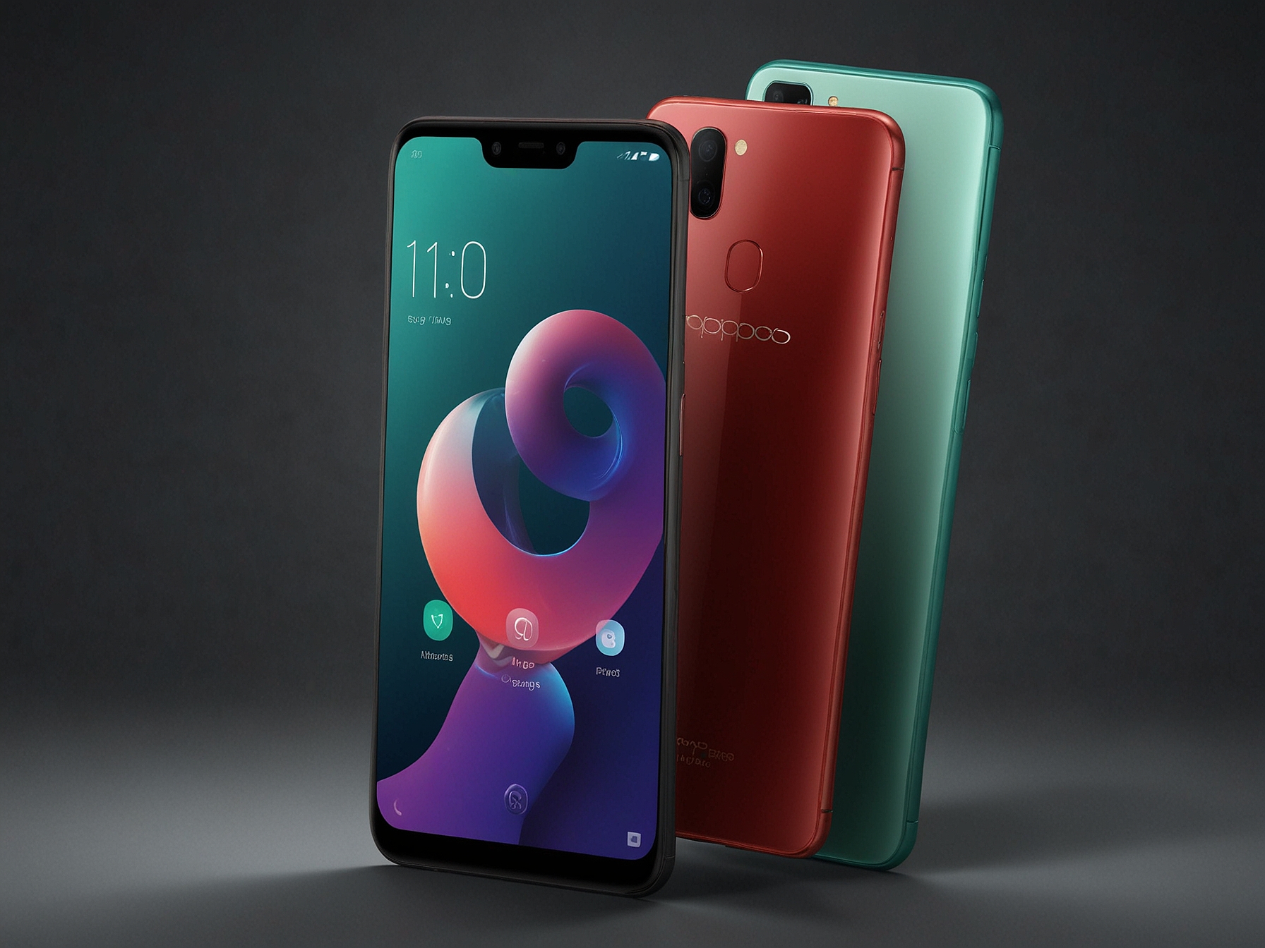 The Oppo A3 Pro smartphone showcasing its sleek design and large Full HD+ display, known for providing an immersive viewing experience, whether streaming videos or playing games.