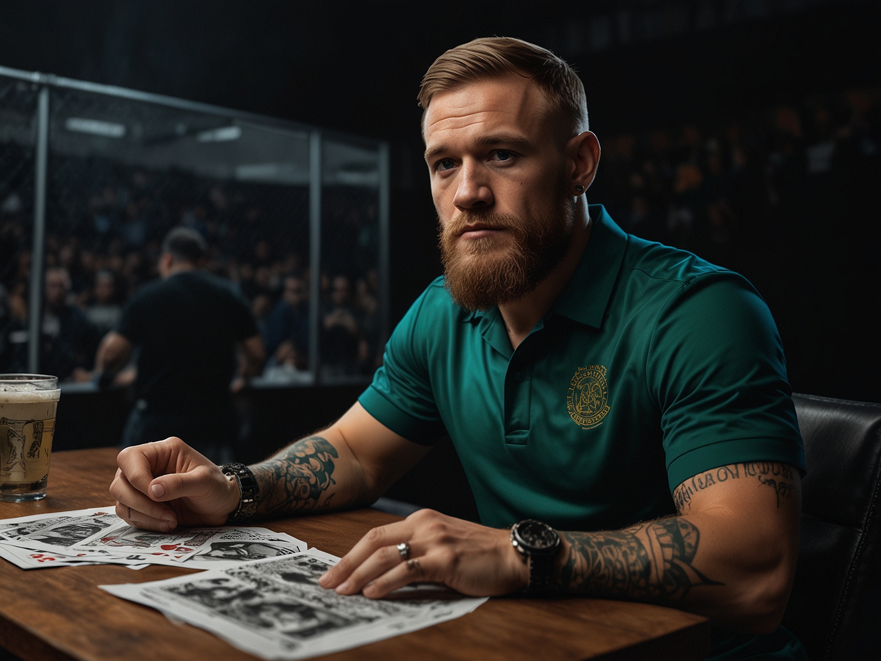 An image of Conor McGregor engaging with fans on social media. He shares updates on his recovery, illustrating his connection with supporters and his transparency about his journey back to the octagon.