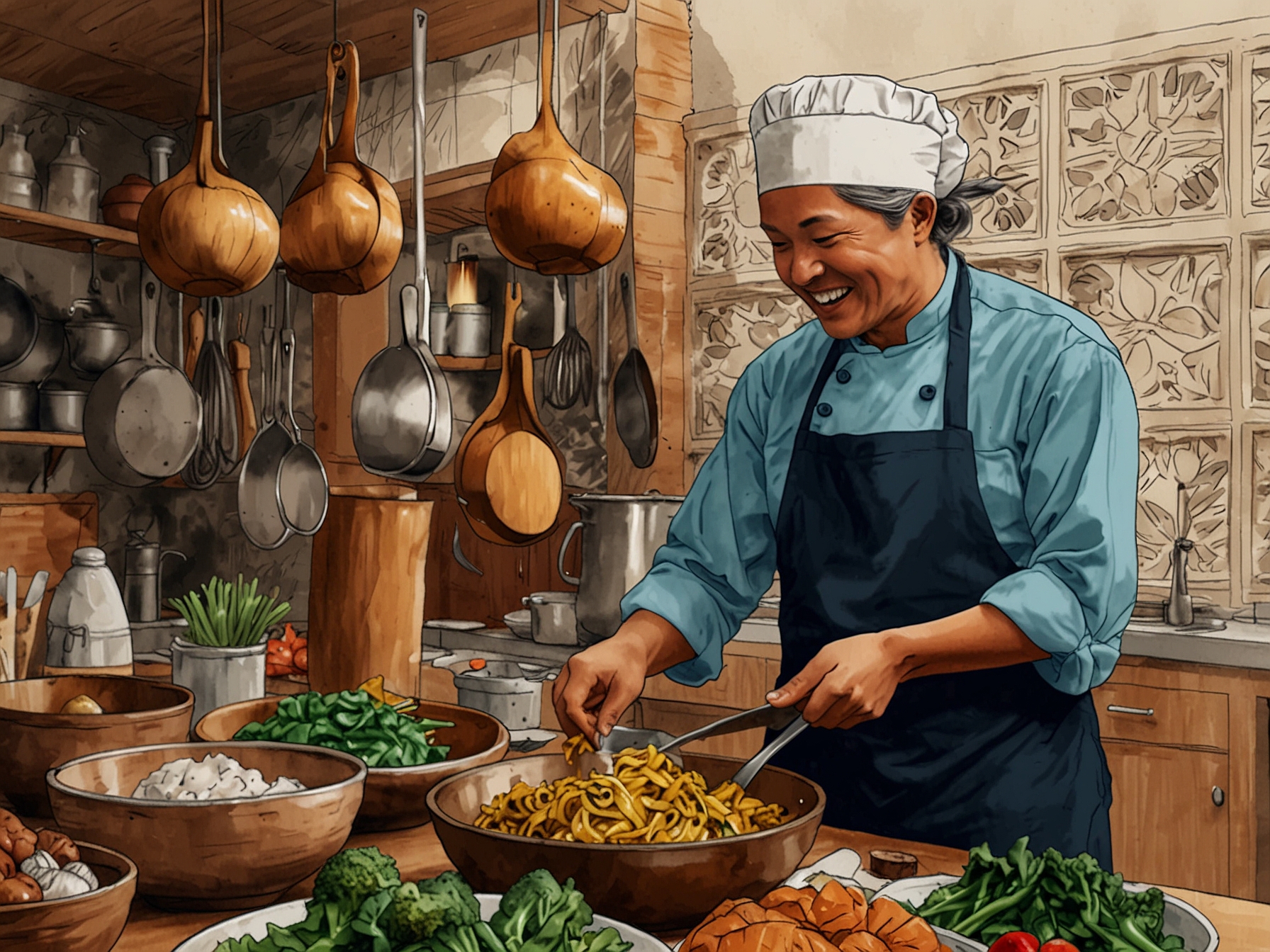 A montage of diverse culinary traditions from around the world, showcasing innovative methods to combat climate change as featured in the 'Omnivore' docuseries.