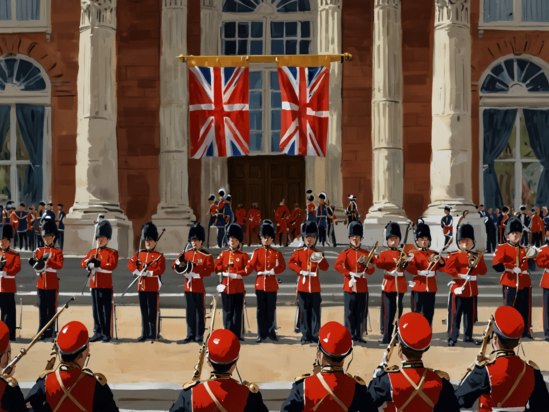 The British Army band performs Taylor Swift's hits during the traditional Changing of the Guard ceremony at Buckingham Palace, delighting a crowd of fans and visitors.