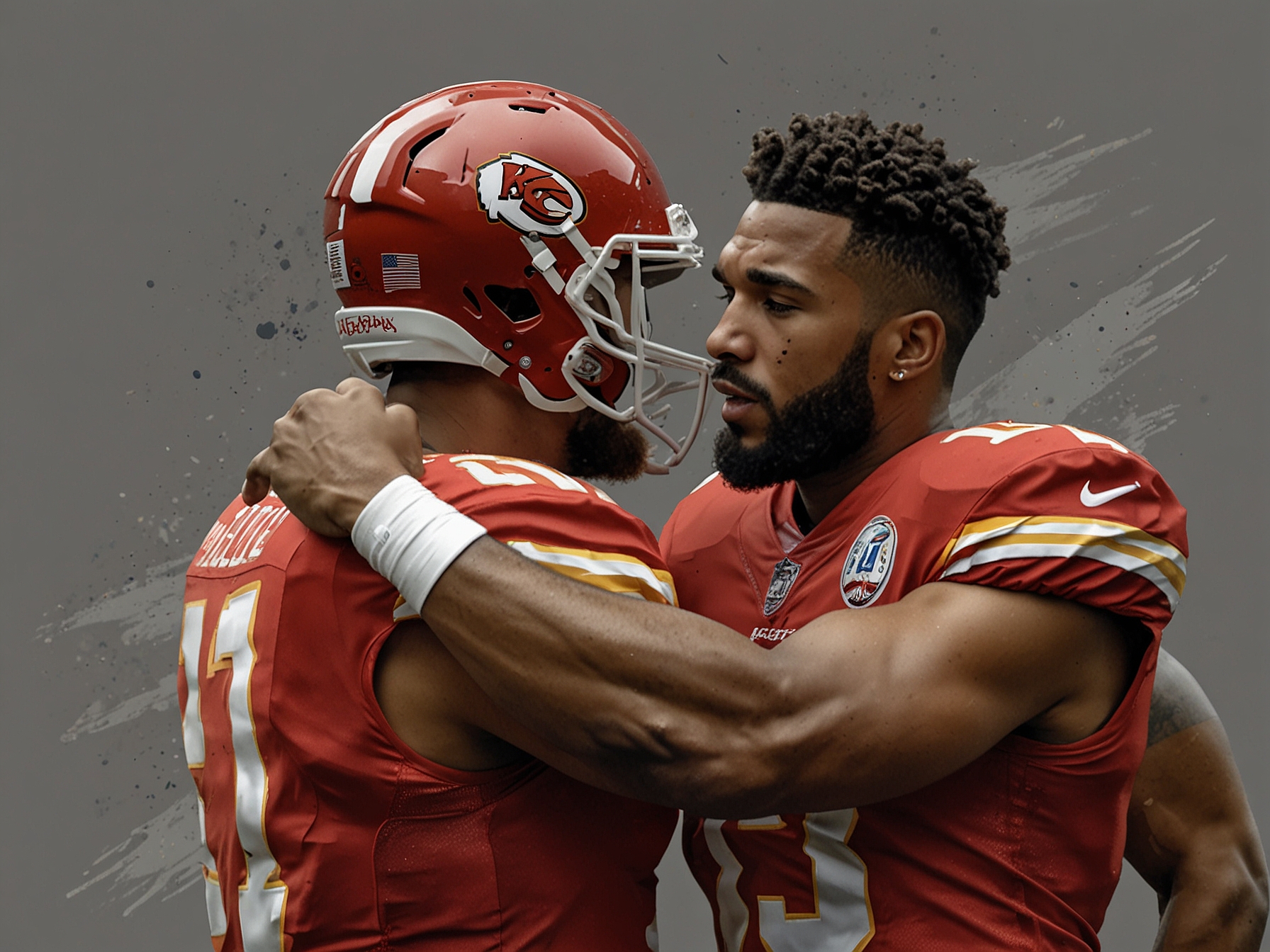 A heartwarming moment of camaraderie between Travis Kelce and Justin Jefferson, emphasizing respect and mutual admiration despite the earnings disparity.