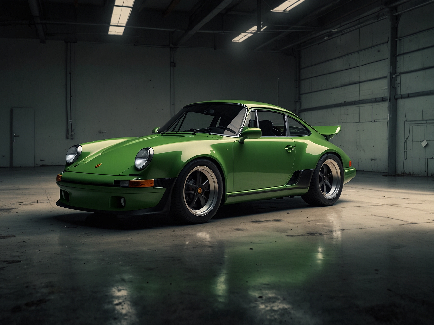 The RUF SCR 2022 in striking Light Green, showcasing its retro 911 styling and advanced carbon fiber construction. A true blend of classic Porsche design and modern technology.