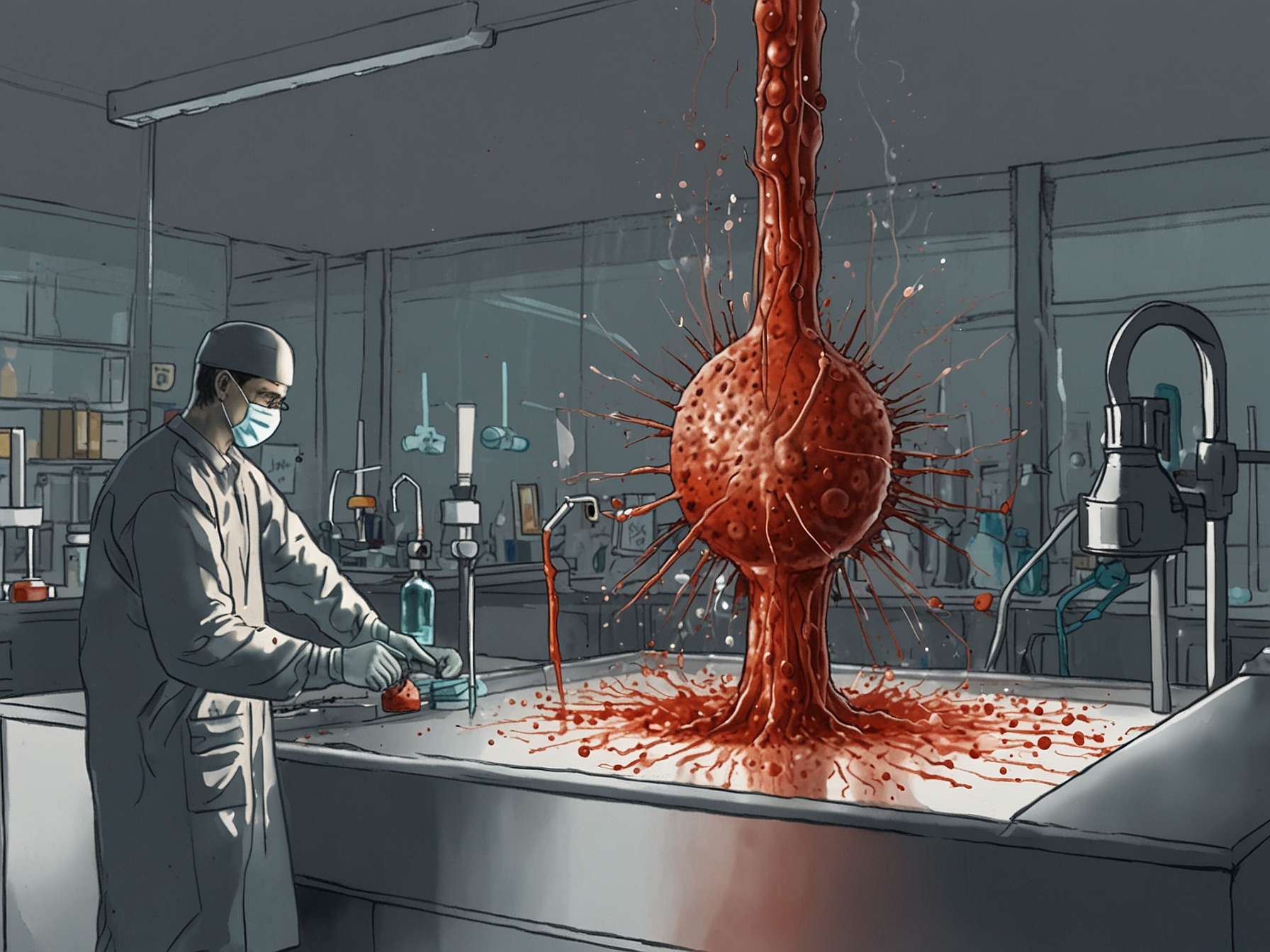An illustration showing T-cells being extracted from a patient, genetically modified with nanowire technology in a lab setting, and reinfused into the patient's bloodstream.