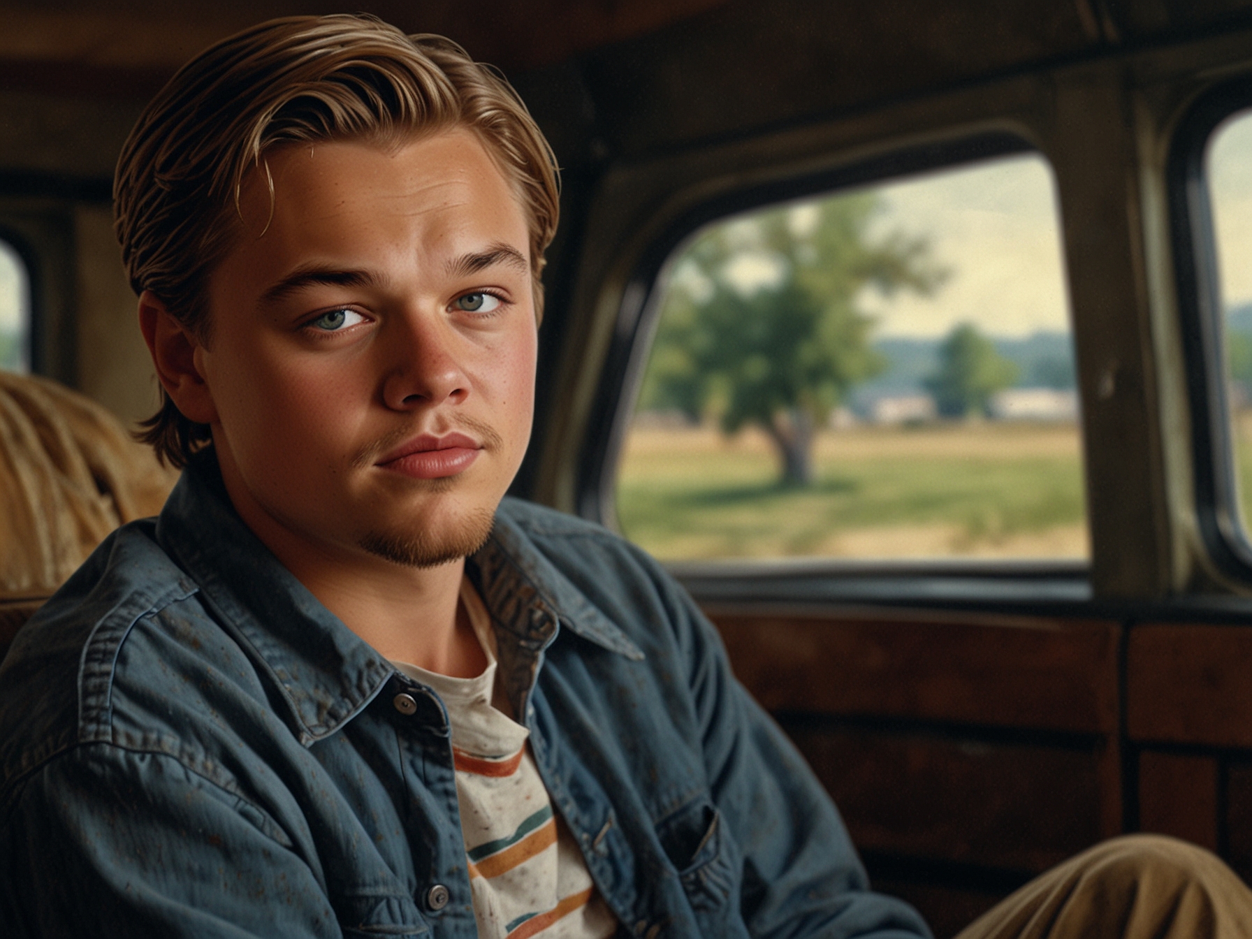 A young Leonardo DiCaprio in a scene from his breakthrough role in 'What's Eating Gilbert Grape,' which earned him an Academy Award nomination for Best Supporting Actor.