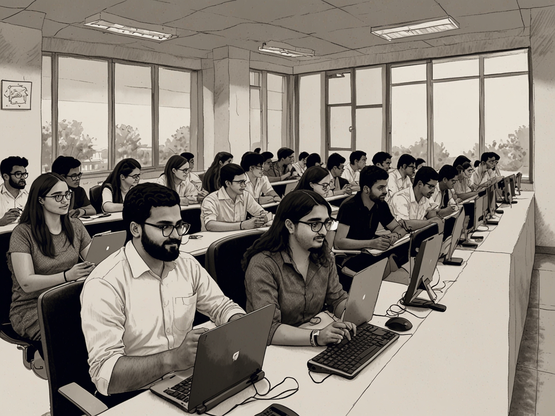 Students at Amity University Rajasthan participating in an advanced analytics workshop, gaining hands-on experience with SAS software to solve real-world business problems.