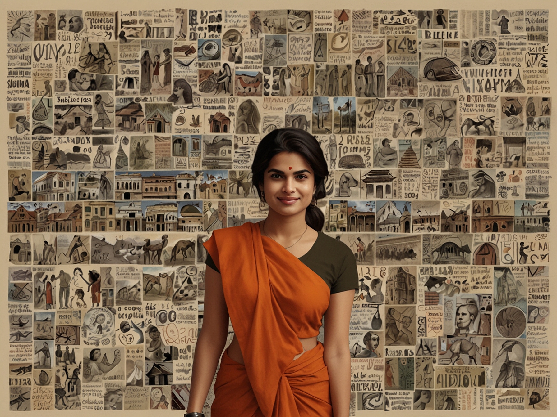 A collage illustrating the 32 addresses Priyanka has lived at, reflecting her nomadic journey and the personal and professional milestones achieved along the way.