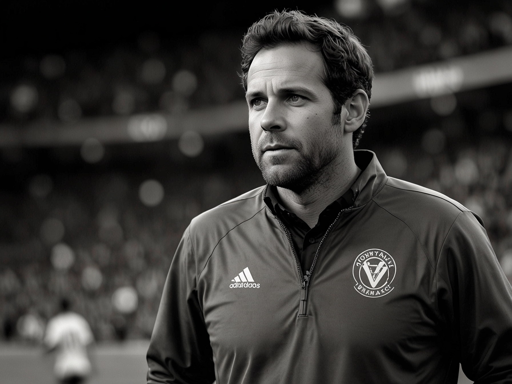 Ben Olsen passionately coaching the Houston Dynamo from the sidelines, illustrating his strategic impact and leadership during the 4-1 victory over D.C. United.