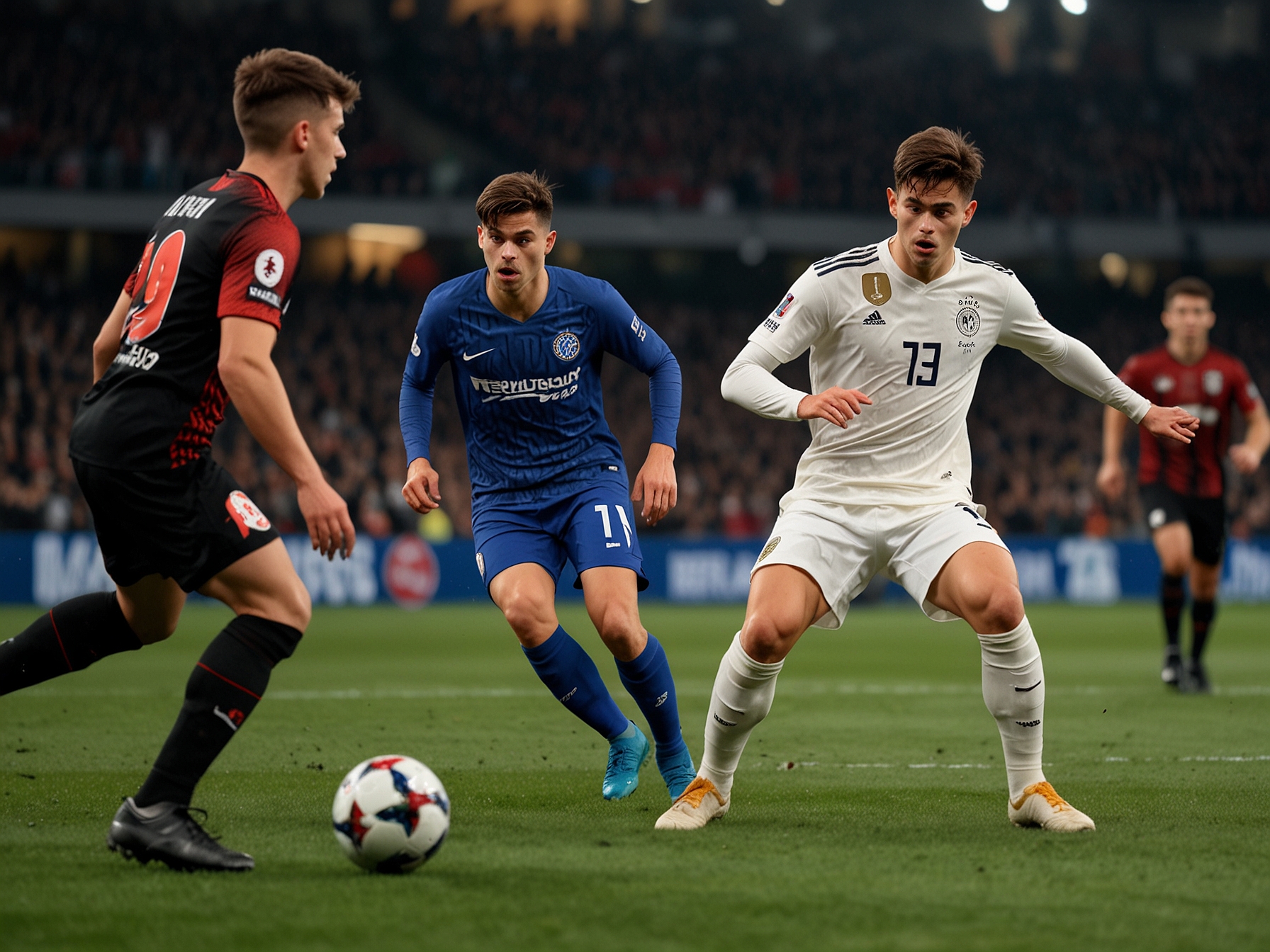 Jonas Hofmann in action, dribbling past defenders during a match, representing the fans' hopeful candidate for replacing Kai Havertz in the crucial knockout stages.