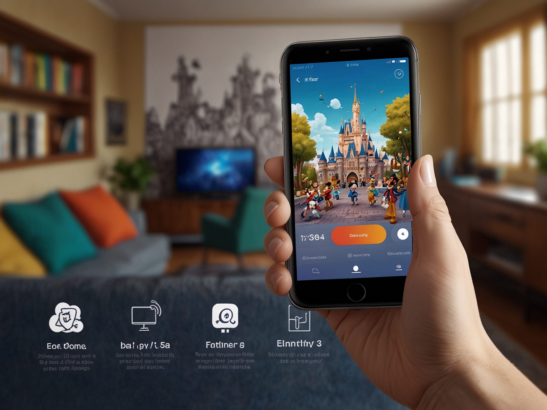 Visual guide showing steps to obtain Disney+ for free, featuring a smartphone with telecom provider offers, a student discount card, and reward app icons to represent different methods.