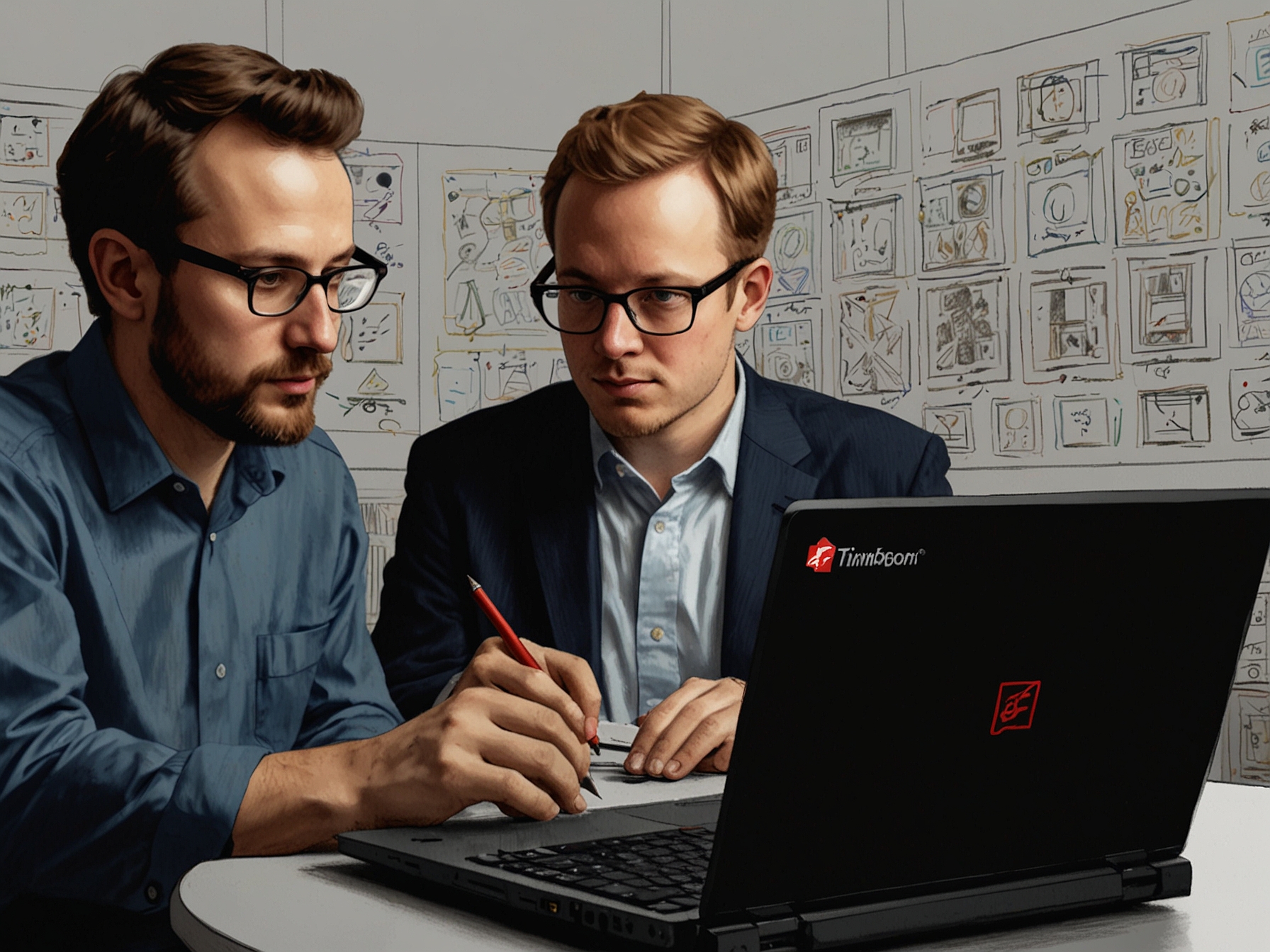 A close-up of Eclypsium researchers analyzing a ThinkPad X1 Carbon's firmware, emphasizing the newly discovered CVE-2024-0762 flaw and its potential risks to system integrity.