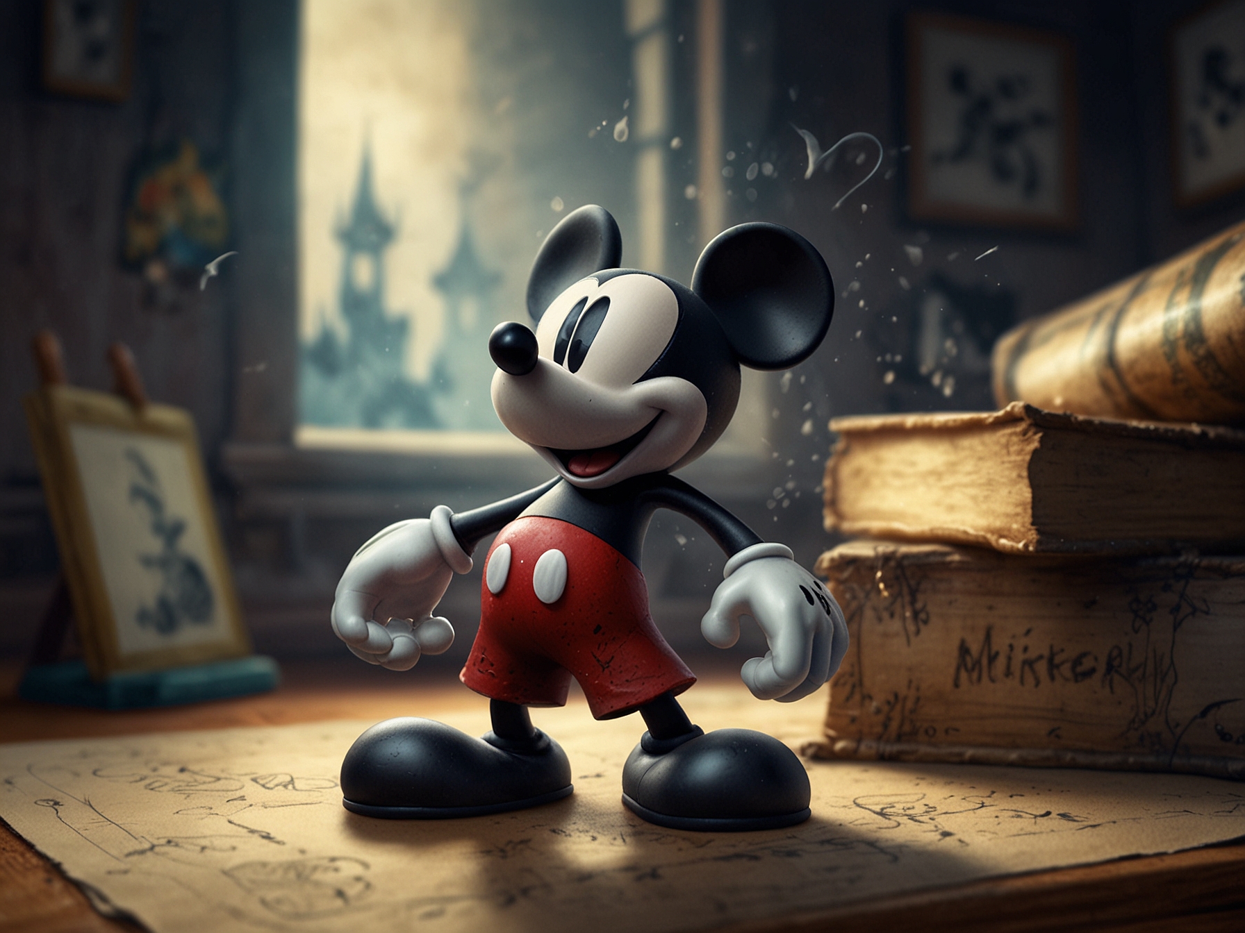 The Collector's Edition of Disney Epic Mickey: Rebrushed, showcasing a detailed Mickey Mouse figurine, an art book, soundtrack CD, and exclusive in-game content.