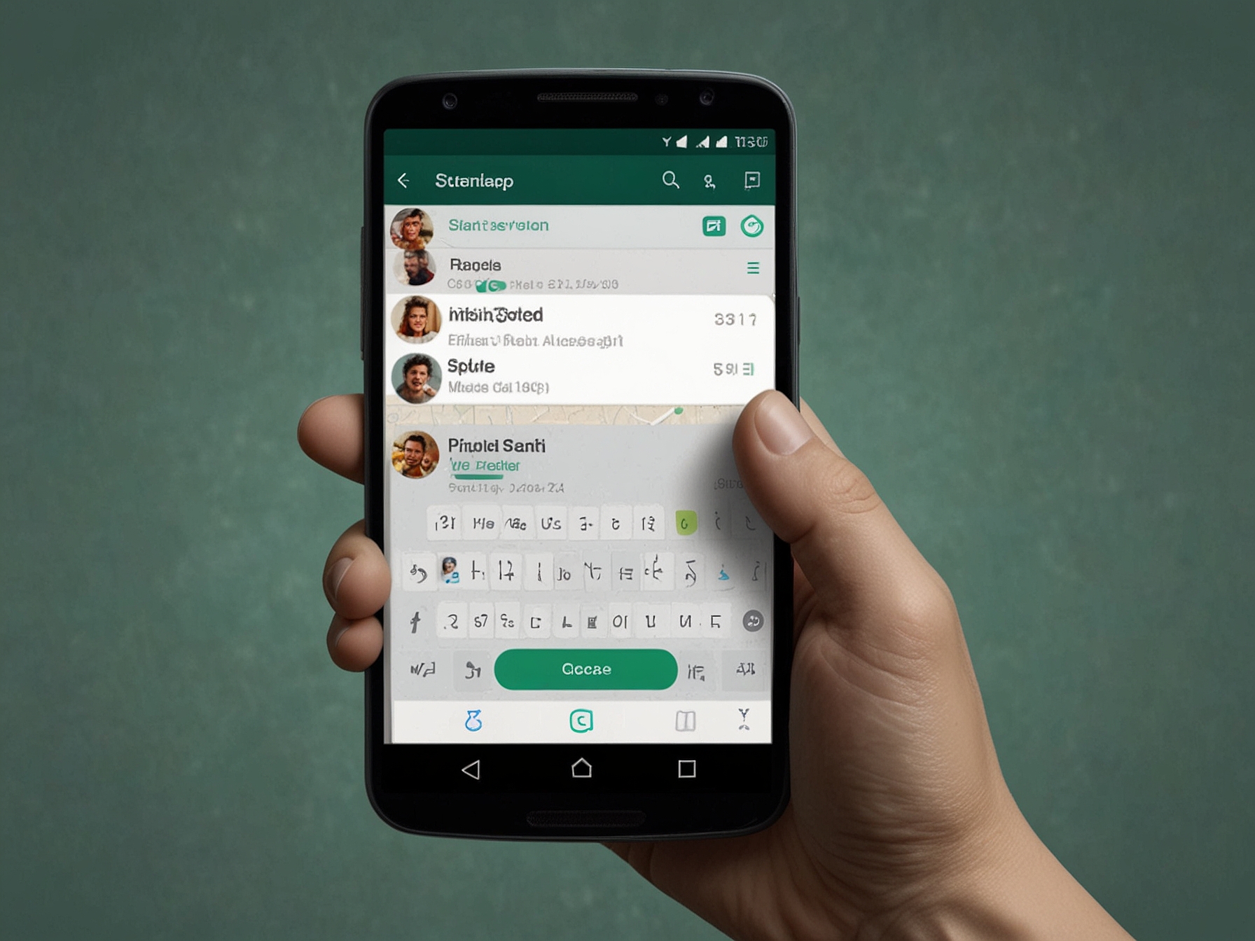An illustration of the new WhatsApp interface showing a user dialing a number directly through the in-app dialer, highlighting the convenience of making calls without accessing the contact list.