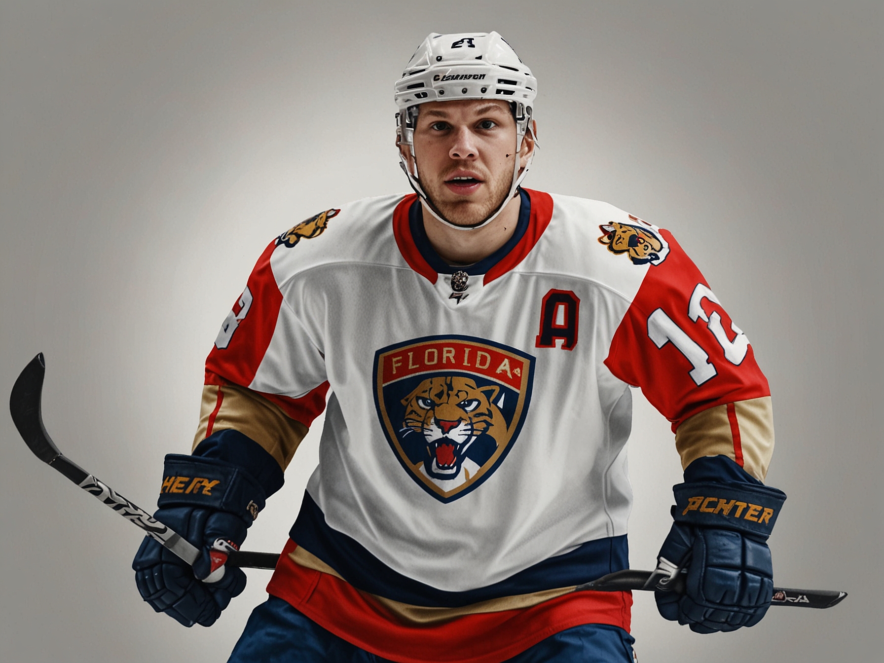 Florida Panthers' captain Aleksander Barkov in action, showcasing his leadership and scoring ability, both essential for the Panthers' success in the playoffs.