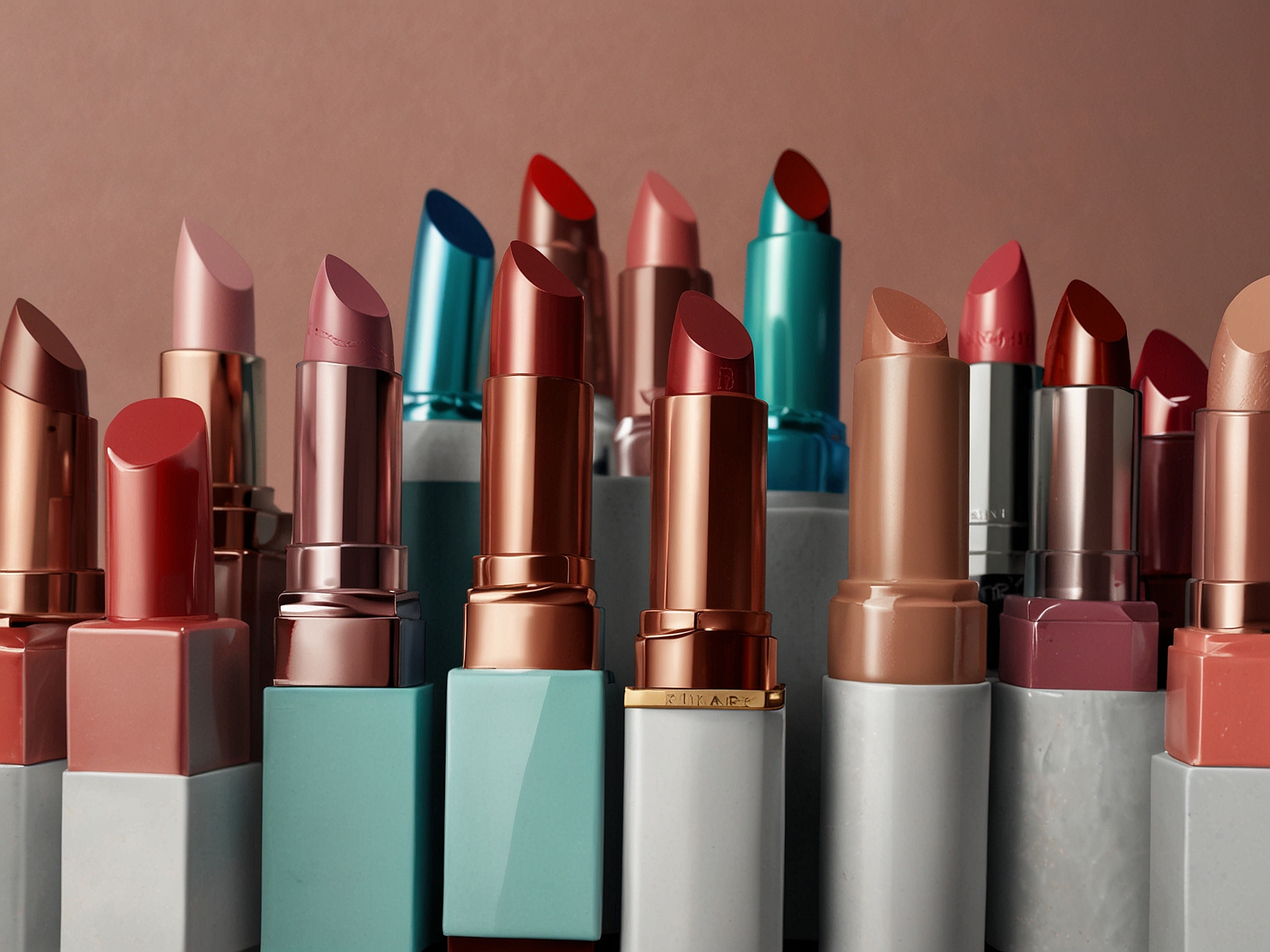 A close-up of Primark's new lip product in various shades, highlighting its sleek packaging and luxurious appearance, ideal for budget-conscious beauty enthusiasts.