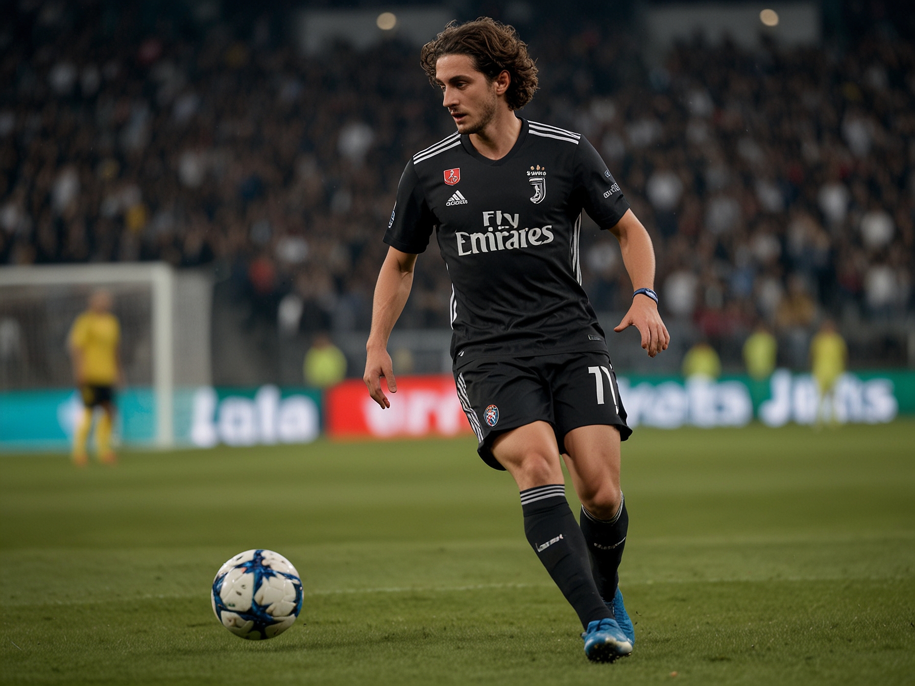 Adrien Rabiot in action for Juventus, showcasing his versatility and control in midfield, a key aspect that has attracted interest from top clubs including Manchester United.