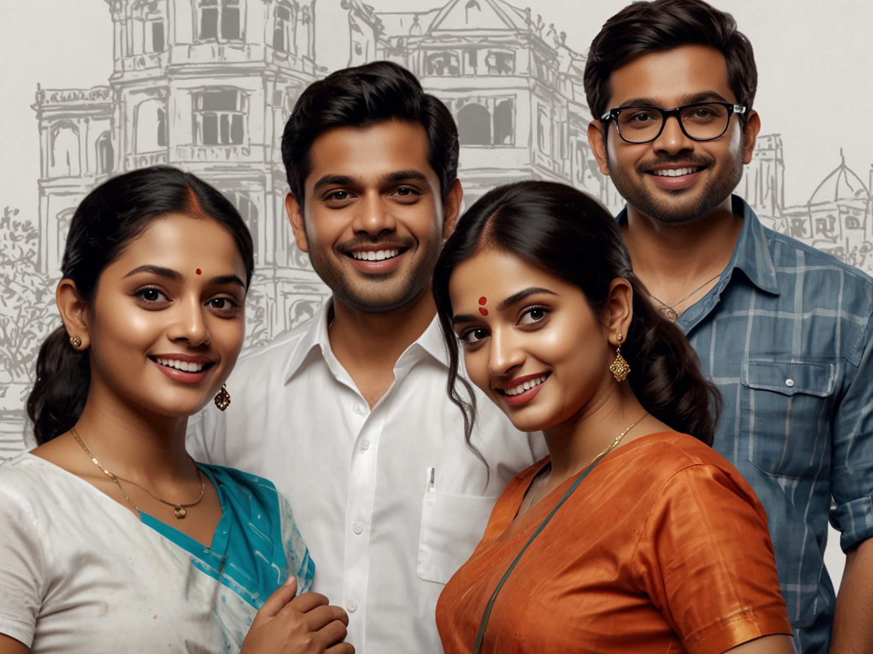 'Hamare Baarah' cast including Ashwini Kalsekar, Abhimanyu Singh, and Parth Samthaan, whose performances add depth to the film, engaging audiences and ensuring its success.