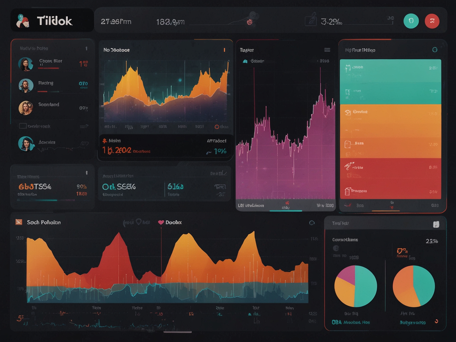 A snapshot of TikTok's analytics dashboard used by an influencer, highlighting the platform's powerful tools for tracking engagement and optimizing content strategy for better sales and growth.