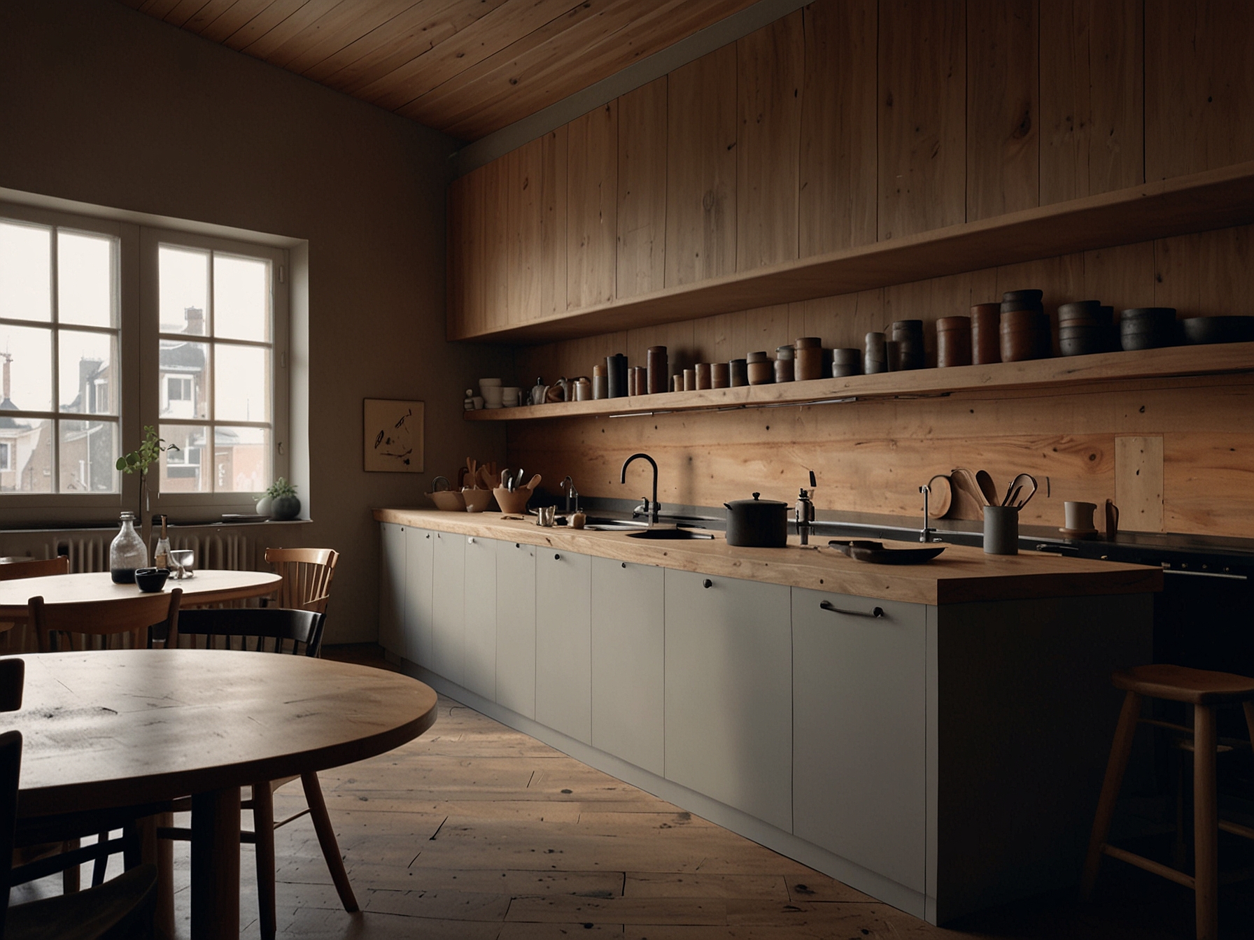 An inviting look inside Noma's kitchen in Copenhagen, where Scandinavian design principles of simplicity, functionality, and beauty are evident in every meticulously crafted detail.