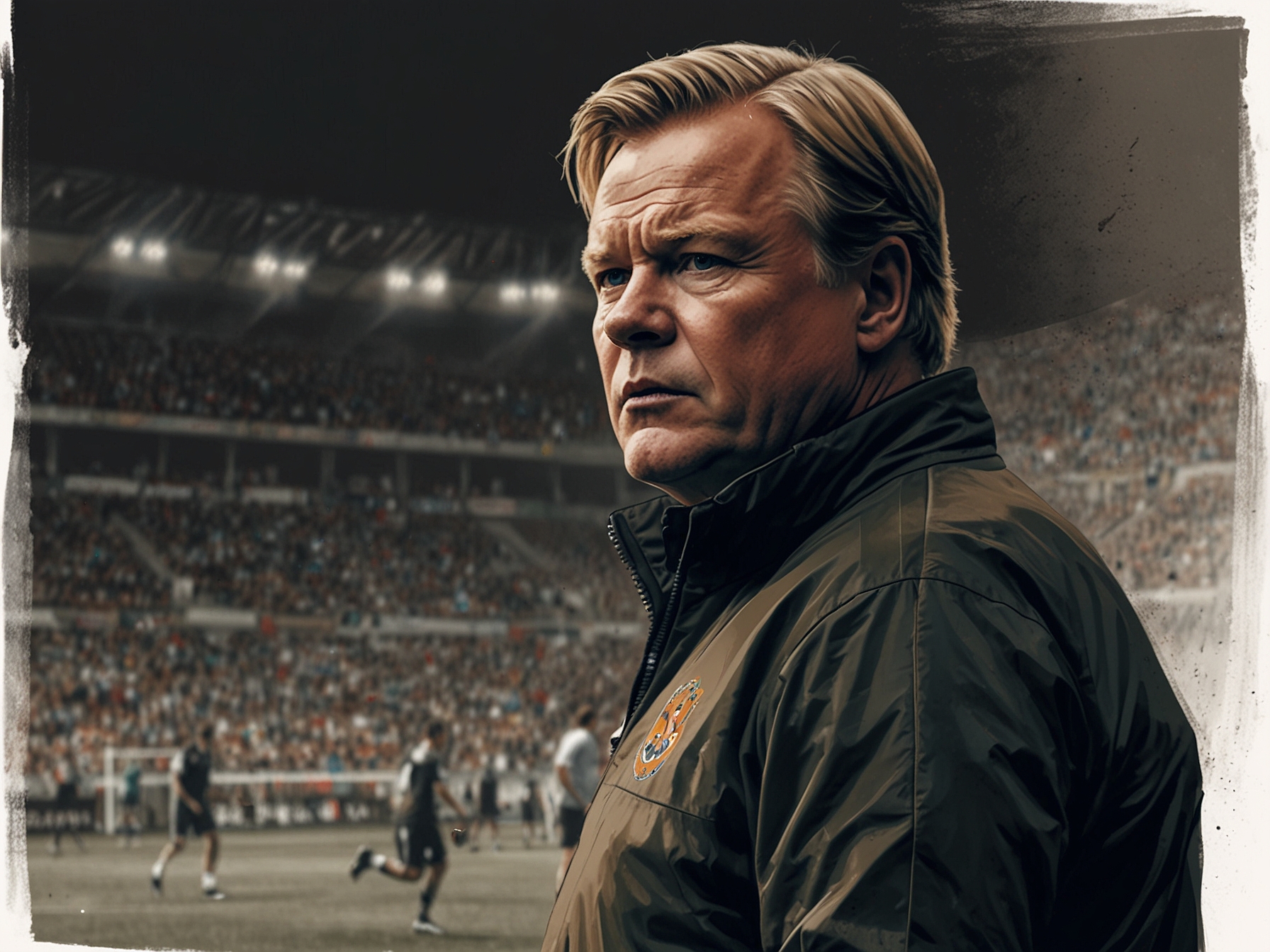 Ronald Koeman, head coach of the Netherlands, oversees a training session, focusing on tactical adjustments and player readiness, ahead of the EURO 2024 knockout stages.