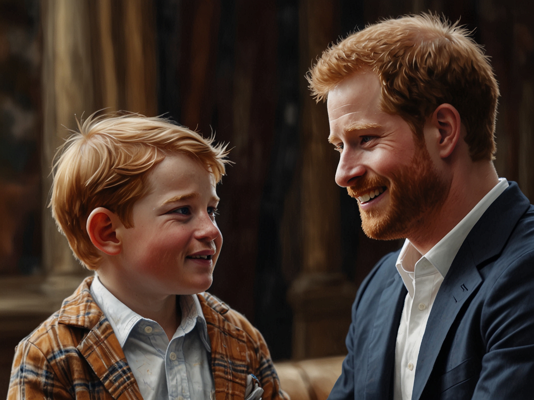 A candid moment between King Charles and Prince Harry, capturing the complex father-son relationship amid ongoing royal family tensions and public scrutiny.