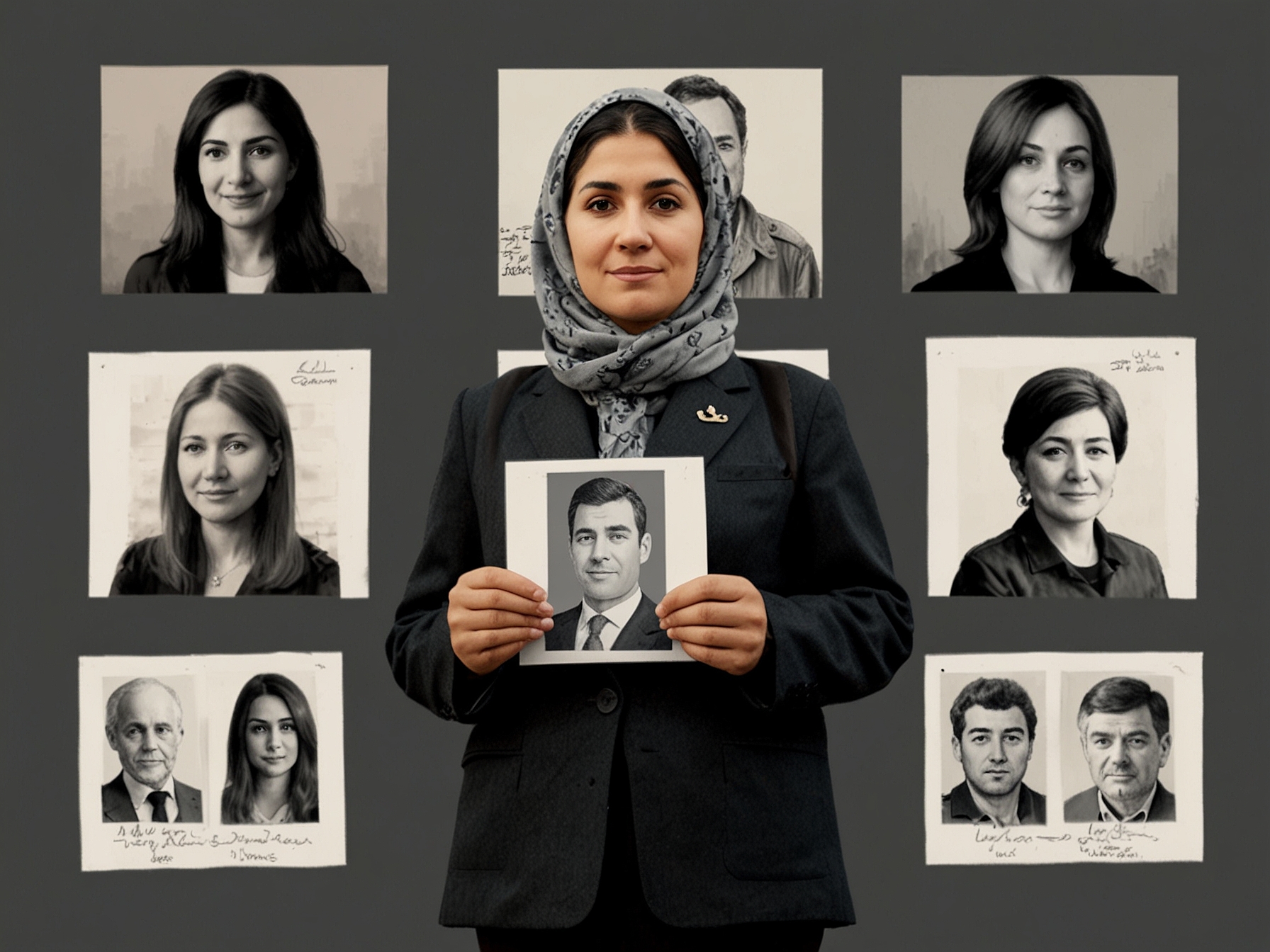 Families of Flight PS752 victims hold photographs of their lost loved ones, expressing relief and support for the Canadian government's decision to label the IRGC as a terrorist group.