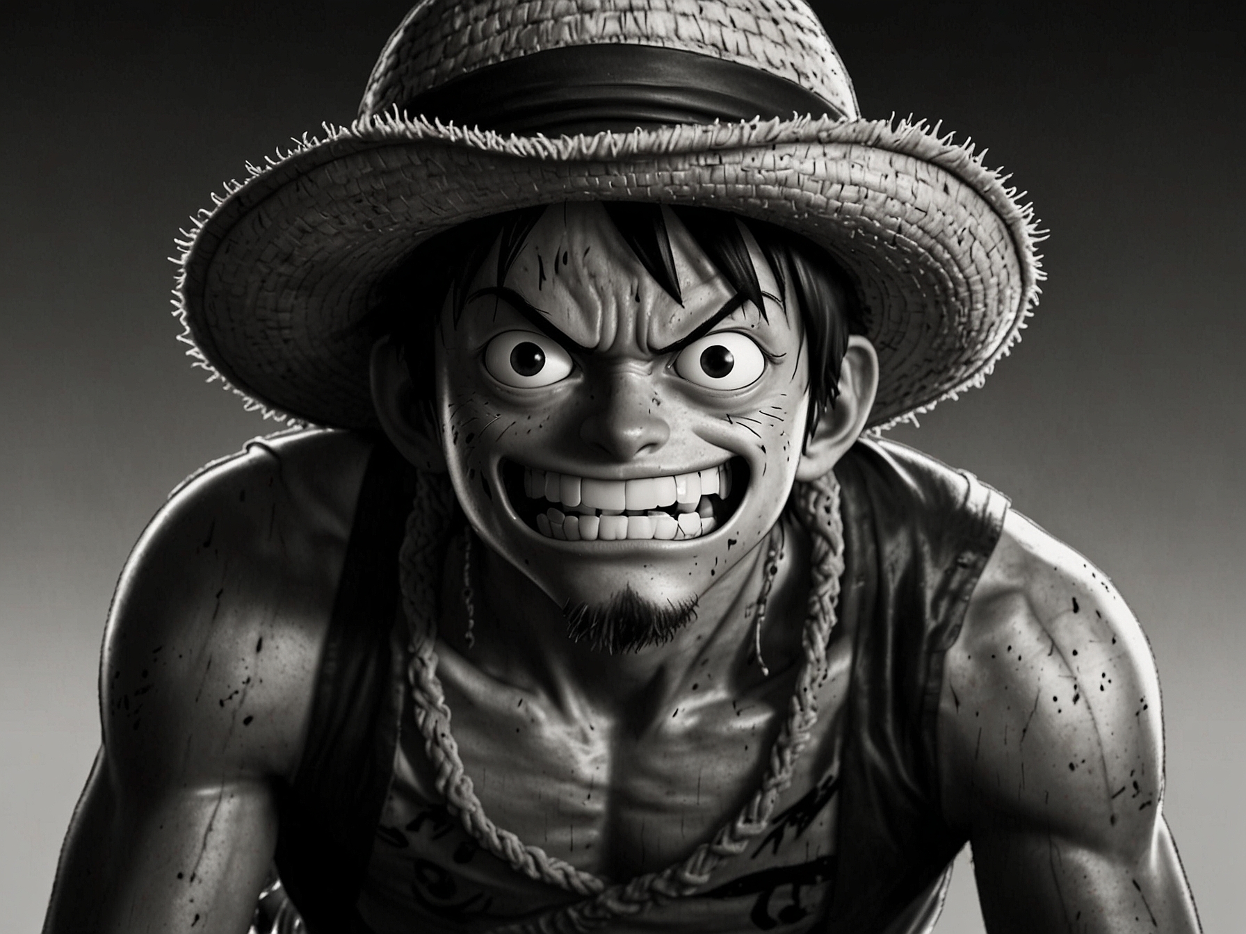 Luffy stands defiantly at the forefront, ready to face the Gorosei, who finally reveal themselves. Each elder displays a unique and formidable presence, setting the stage for the intense battle ahead.