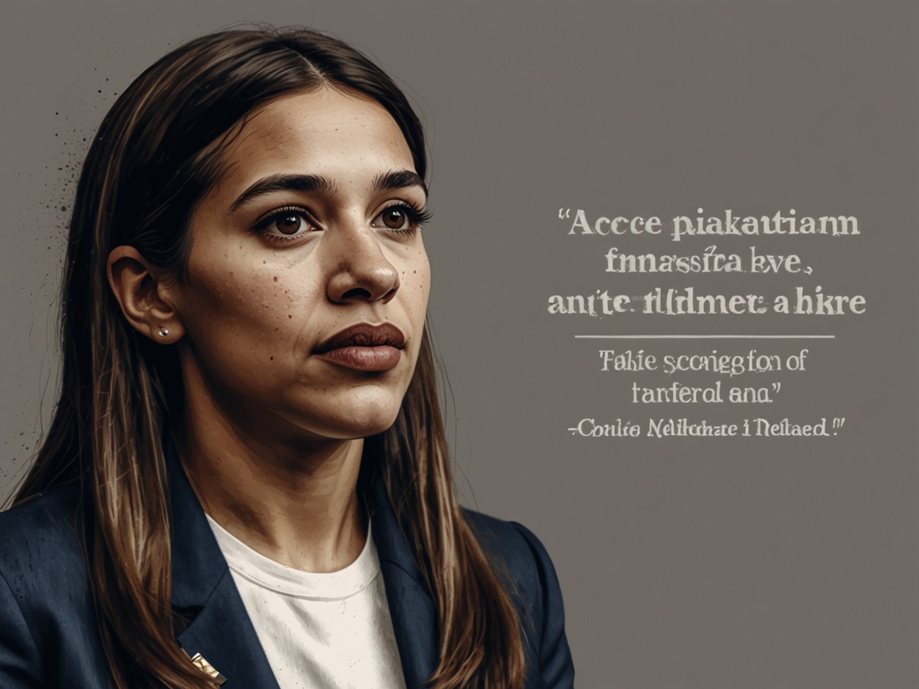 A digitally manipulated image showing a fake quote attributed to AOC about socialism. The image aims to highlight the spread of misinformation across social media platforms.