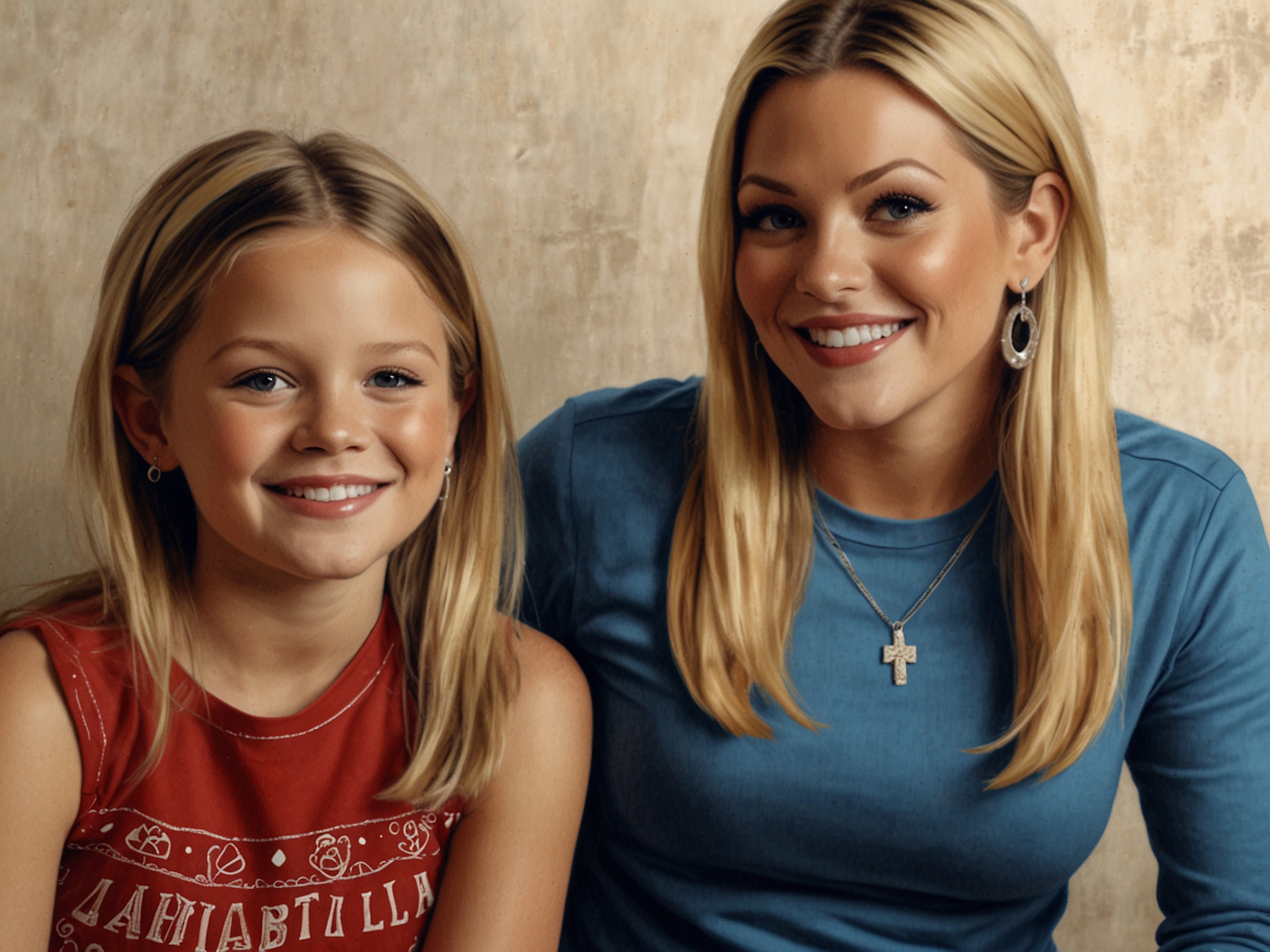 Shanna Moakler, smiling confidently, with her children Landon, Alabama, and Atiana, showcasing their strong family bond amidst public scrutiny and social media rumors.