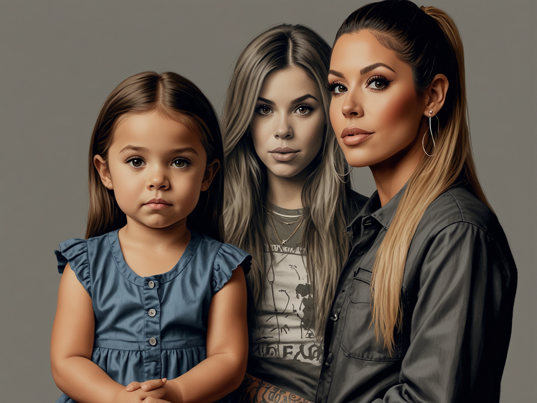 Travis Barker, Kourtney Kardashian, and their blended family on social media, compared with Shanna Moakler's depiction of her own parenting dynamics highlighting media bias.
