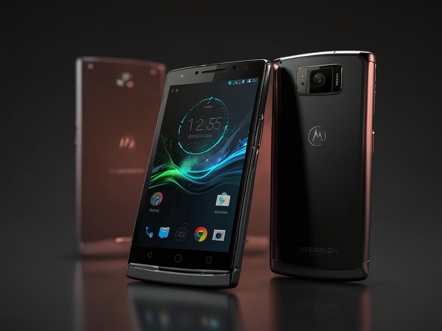 The Motorola Razr Plus (2024) showcasing its main features, including the large 6.9-inch OLED screen and sleek design. The image highlights the improved display and stylish finish.