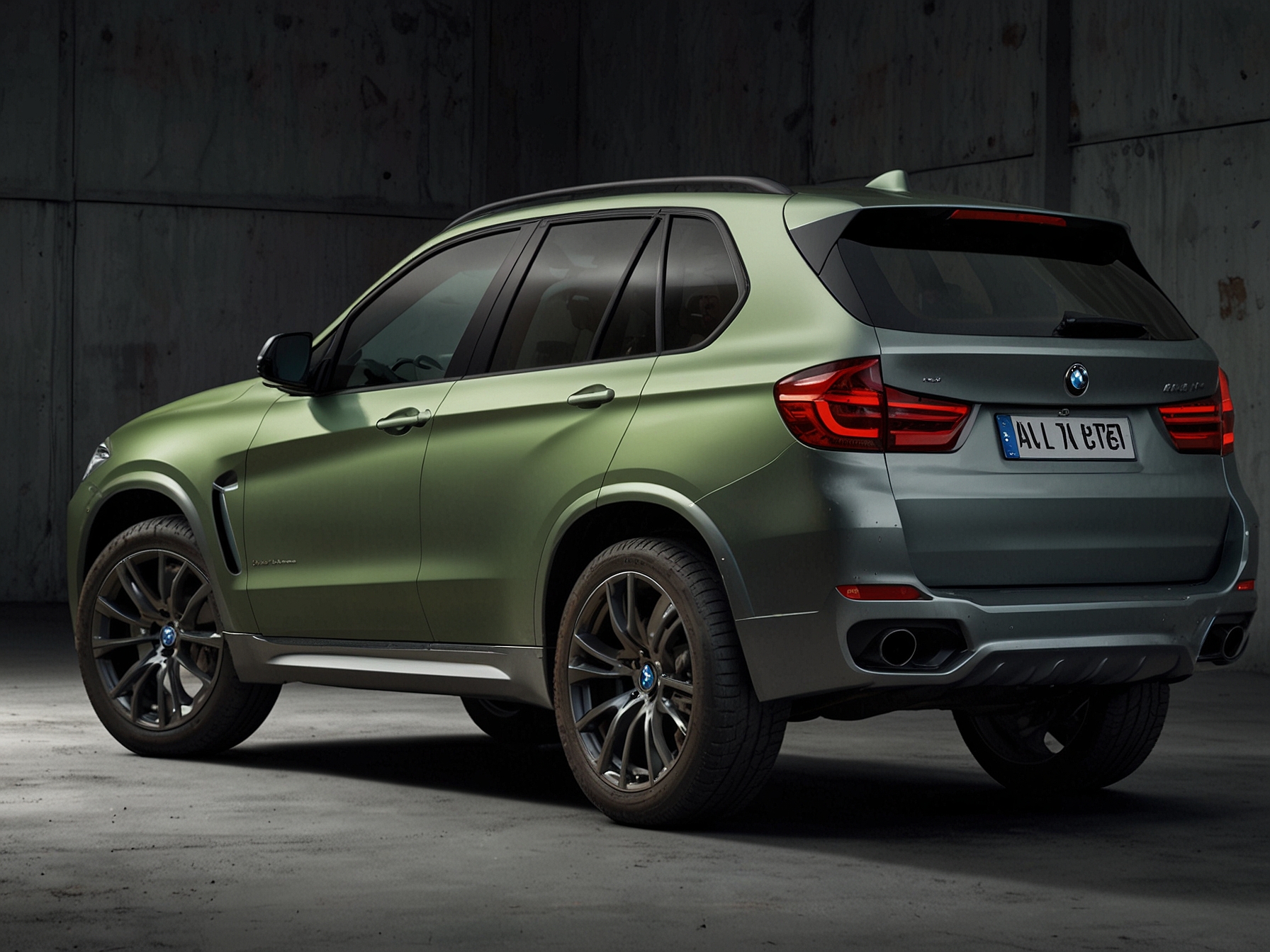 The exterior of the BMW X5 Silver Anniversary Edition, showcasing its unique BMW Individual Lime Rock Grey metallic paint and 20-inch M Star-spoke wheels, symbolizing luxury and rugged performance.