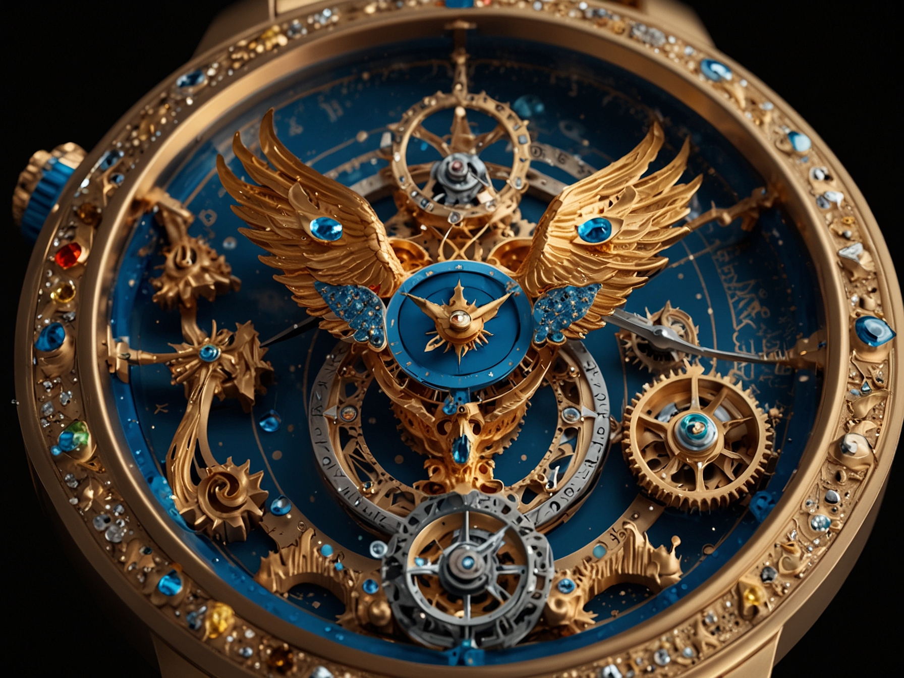 The Jacob & Co Astronomia Tourbillon Art Phoenix, featuring a multi-axis tourbillon, celestial display, rotating globe, and hand-painted phoenix, exemplifying the brand’s innovative and bold craftsmanship.