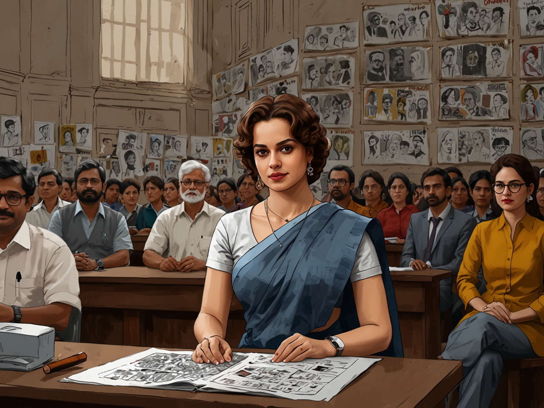 Social media platforms flooded with viral images and hashtags like #KanganaTrolled and #RespectParliament, illustrating public reaction to Kangana's actions.