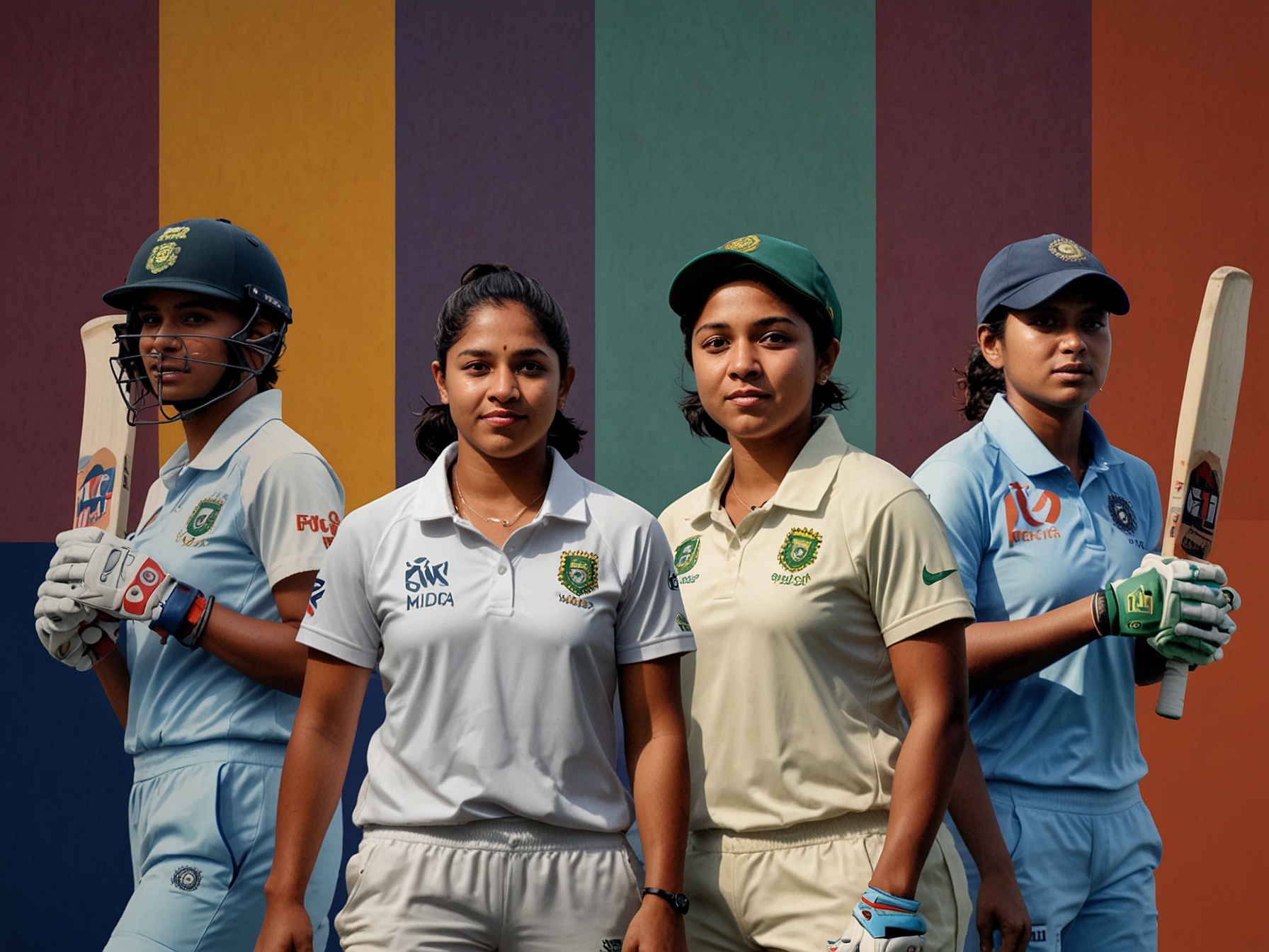Collage of key players from India and South Africa women's cricket teams, including Harmanpreet Kaur and Lizelle Lee, highlighting their roles and potential impact in the upcoming Test match.