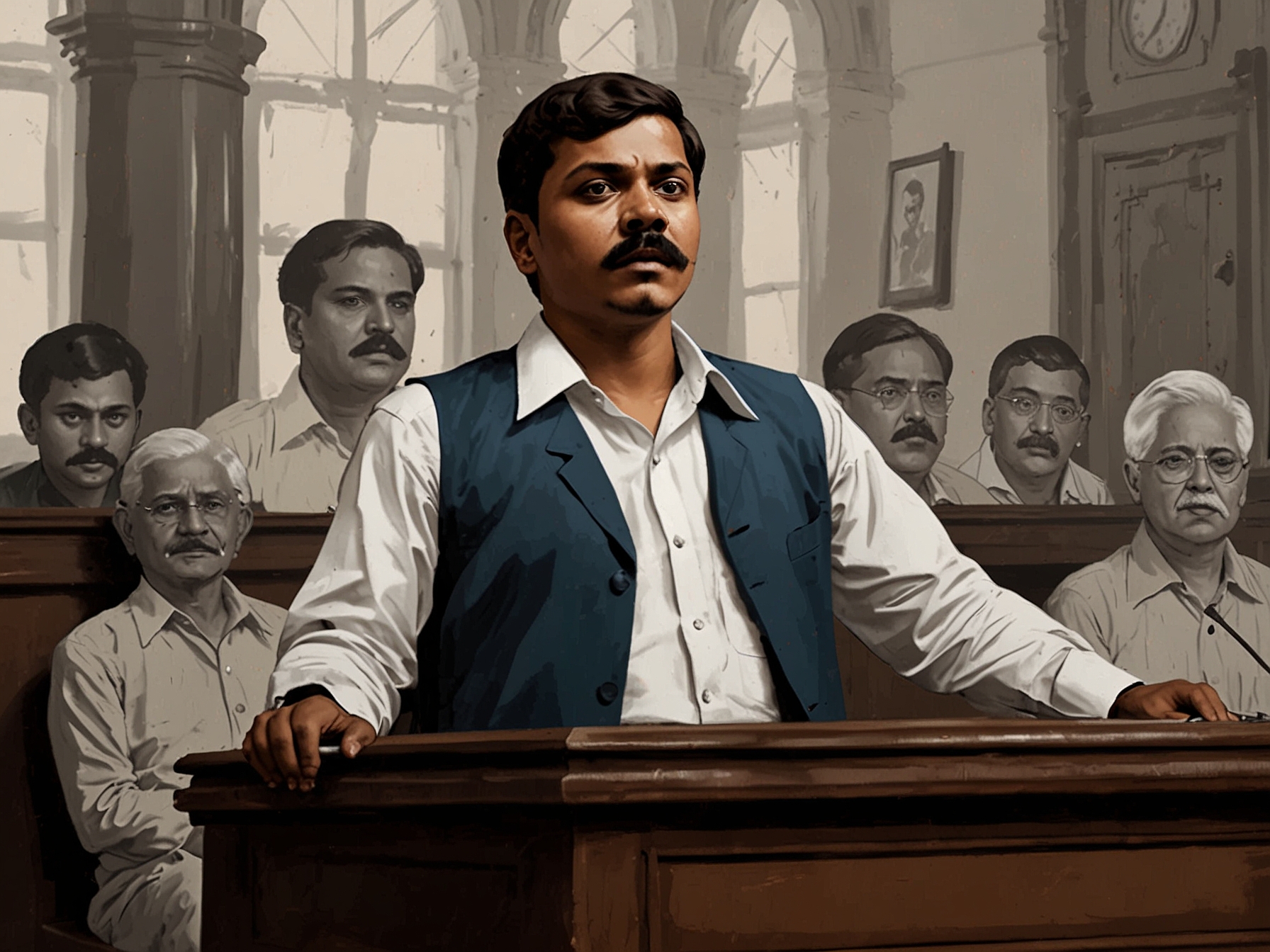 Chandrashekhar Azad delivers a fiery speech in the Lok Sabha, showing his frustration with the government's policies, as members of the Treasury bench listen attentively.