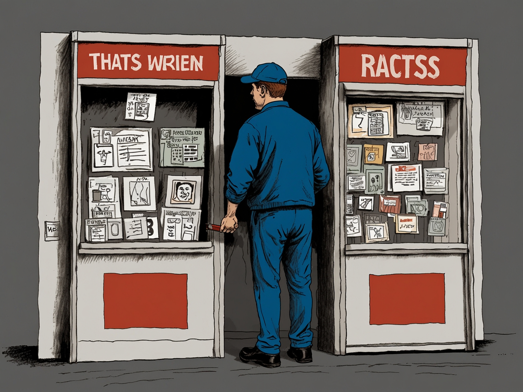 A postal worker caught on video writing 'racists' on Reform UK leaflets, raising questions about the impartiality and ethics of handling political materials.