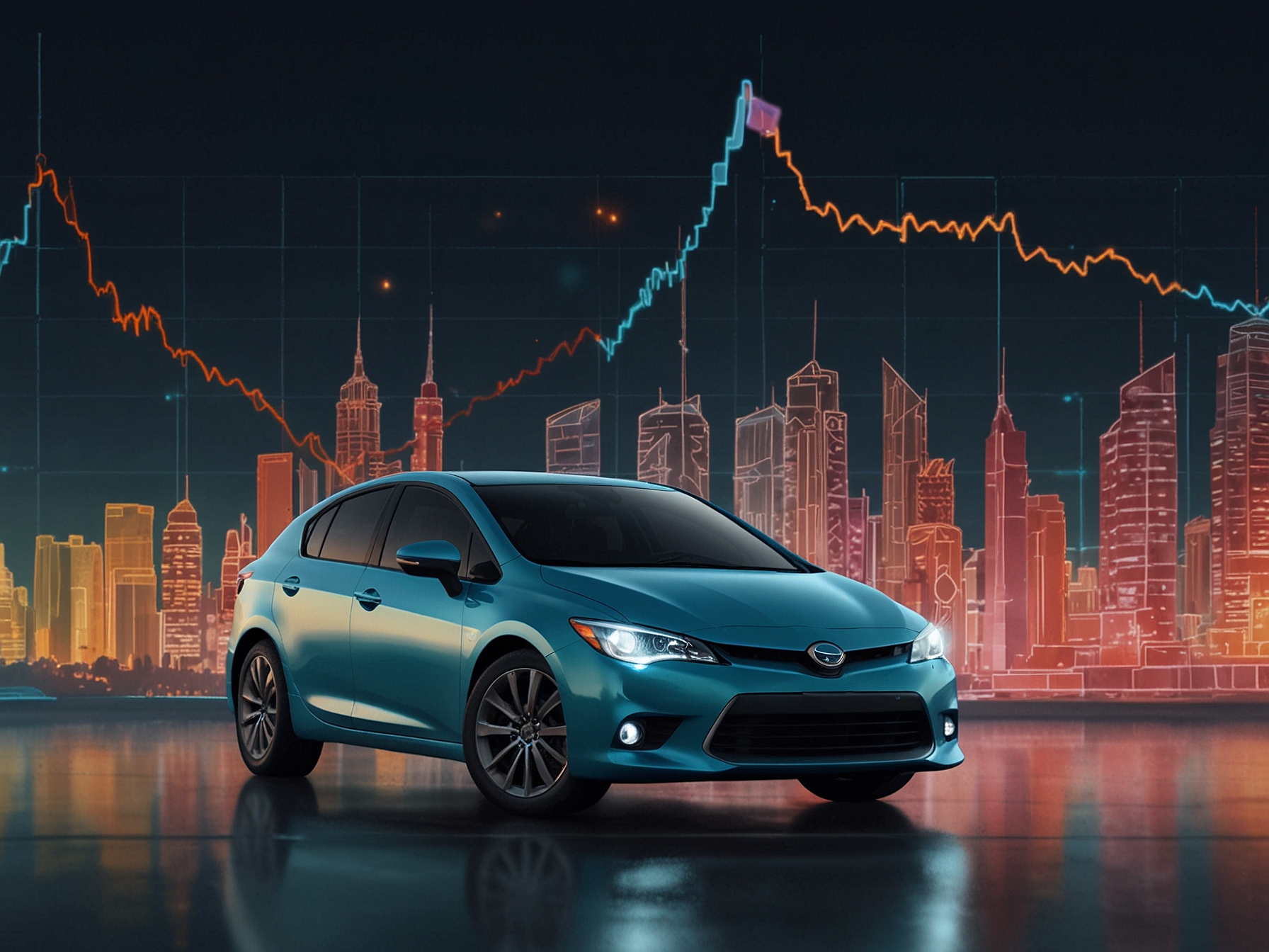 A graph showcasing the recent surge in Carvana's options activity with a clear distinction between call options and put options, highlighting the bullish trend among investors.