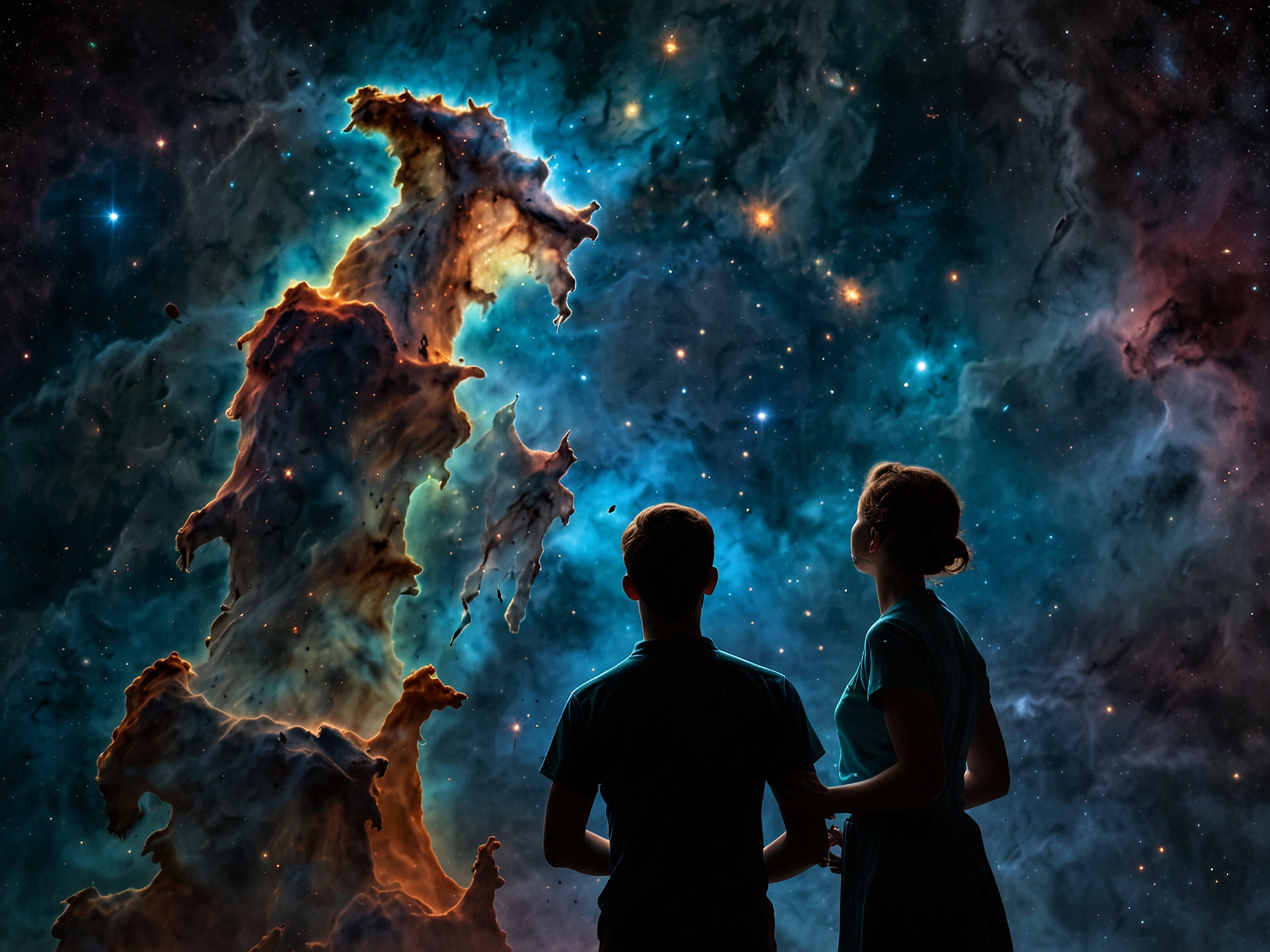 An immersive 'fly-through' experience of the Pillars of Creation, revealing hidden layers and star-forming activities, capturing the imagination of both scientists and the general public.
